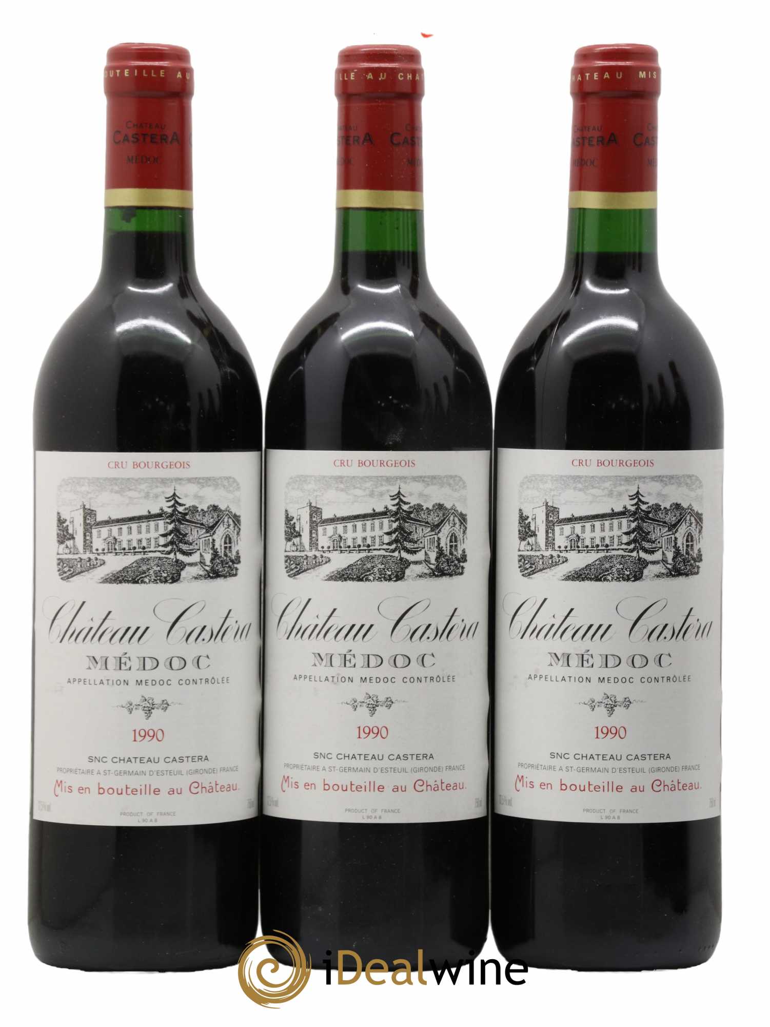 Château Castera Cru Bourgeois 1990 - Lot de 6 bouteilles - 1