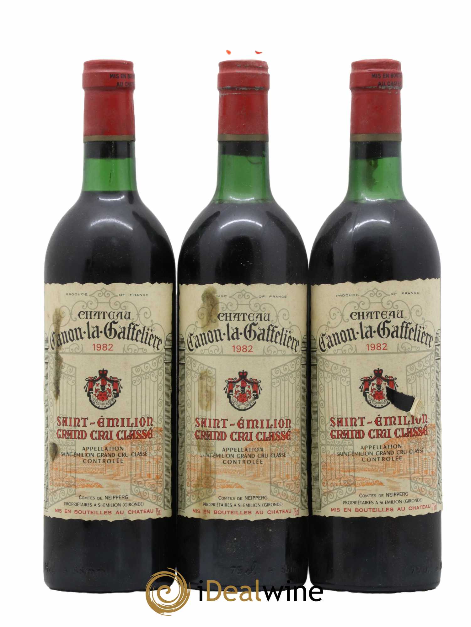 Château Canon la Gaffelière 1er Grand Cru Classé B 1982 - Lot de 3 bouteilles - 0