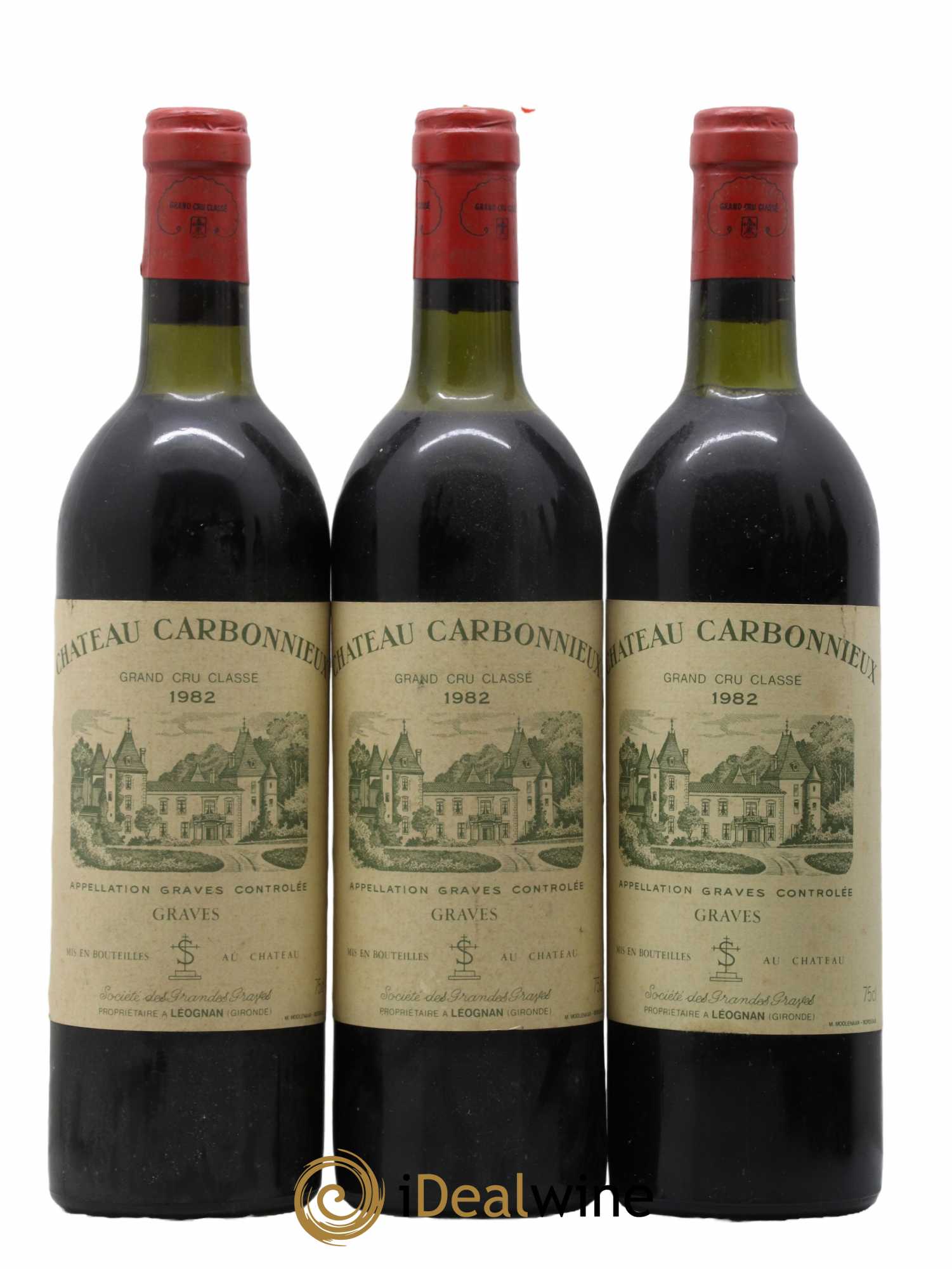 Château Carbonnieux Cru Classé de Graves 1982 - Lot de 6 bouteilles - 1