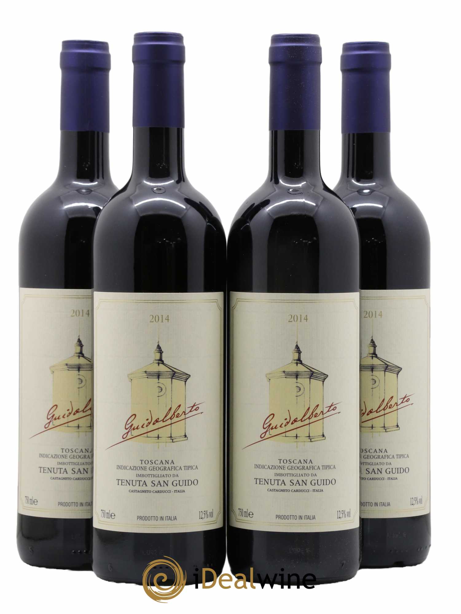 Toscana IGT Guidalberto Tenuta San Guido 2014 - Lot de 4 bouteilles - 0