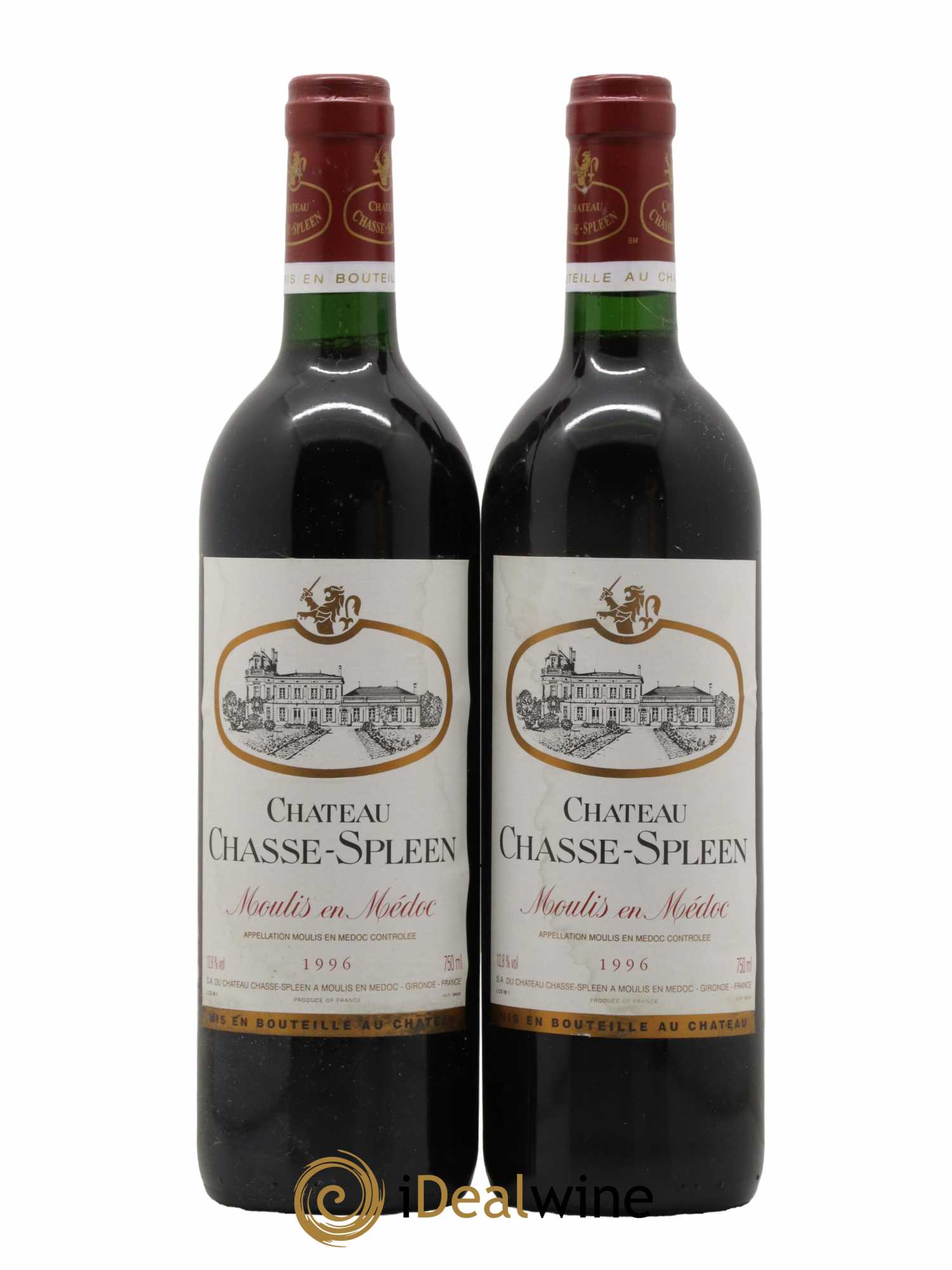 Château Chasse Spleen 1996 - Lot de 2 bouteilles - 0