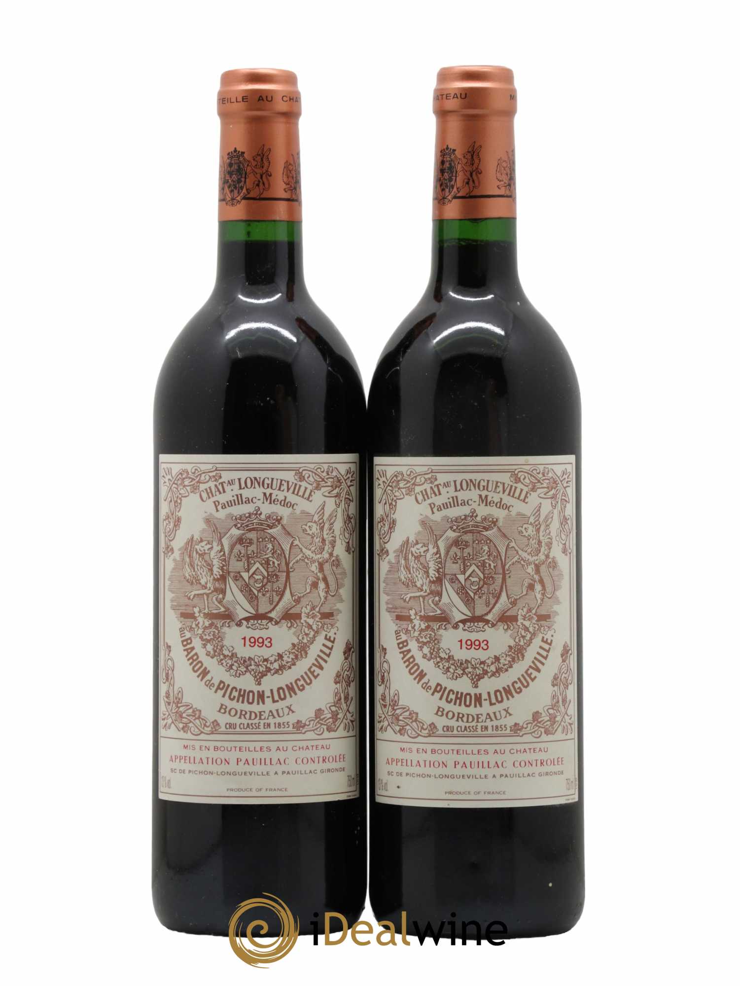 Pichon Longueville Baron 2ème Grand Cru Classé 1993 - Lot de 2 bouteilles - 0