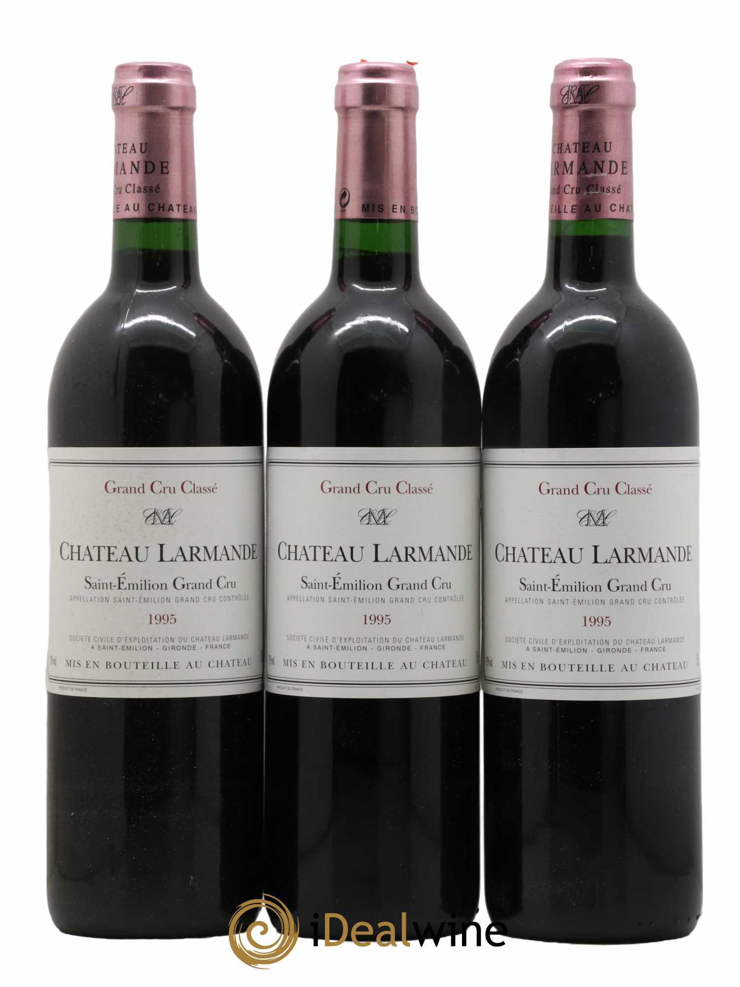 Château Larmande Grand Cru Classé 1995 - Lot de 3 bouteilles - 0