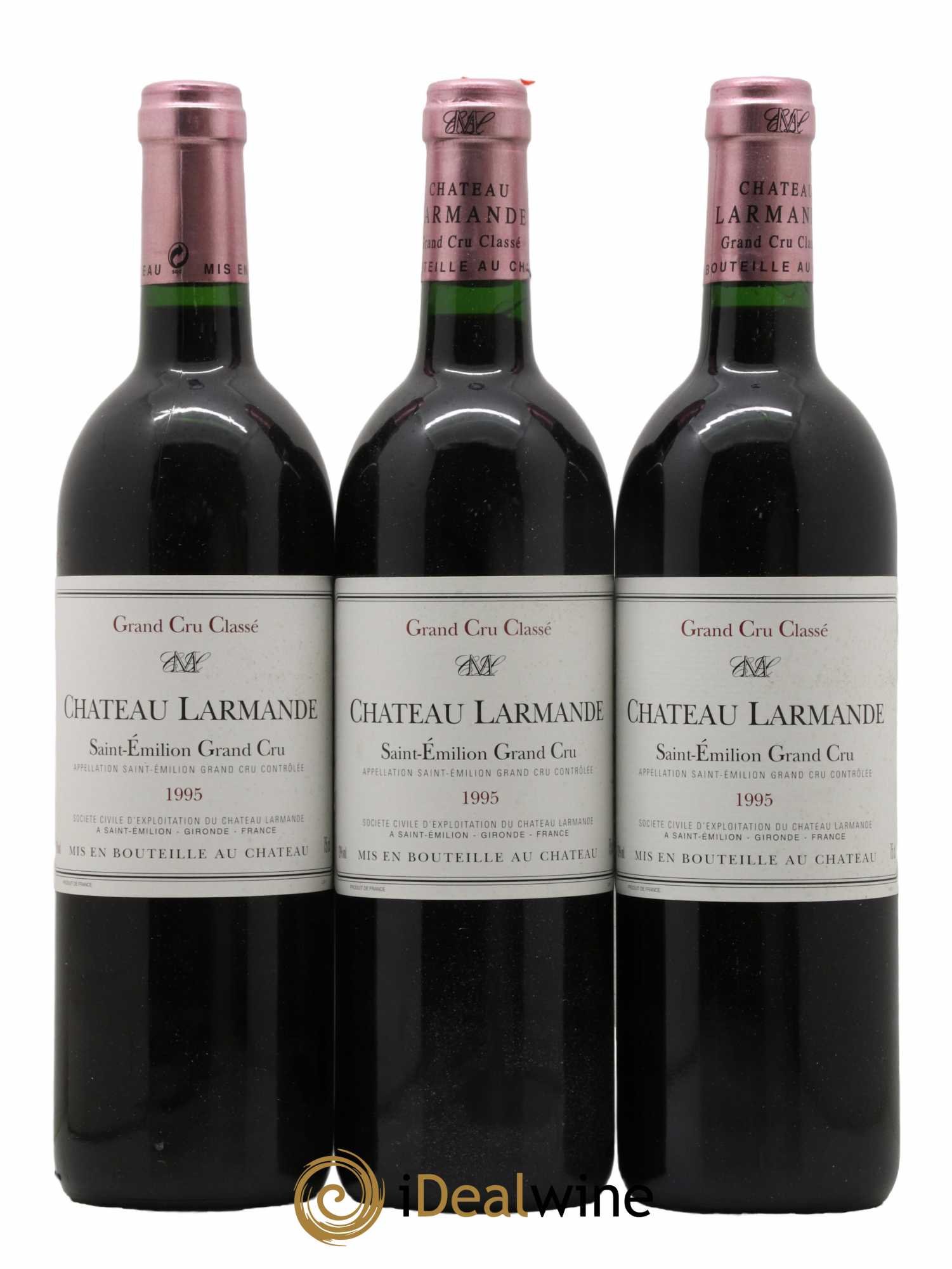 Château Larmande Grand Cru Classé 1995 - Lot de 3 bouteilles - 0