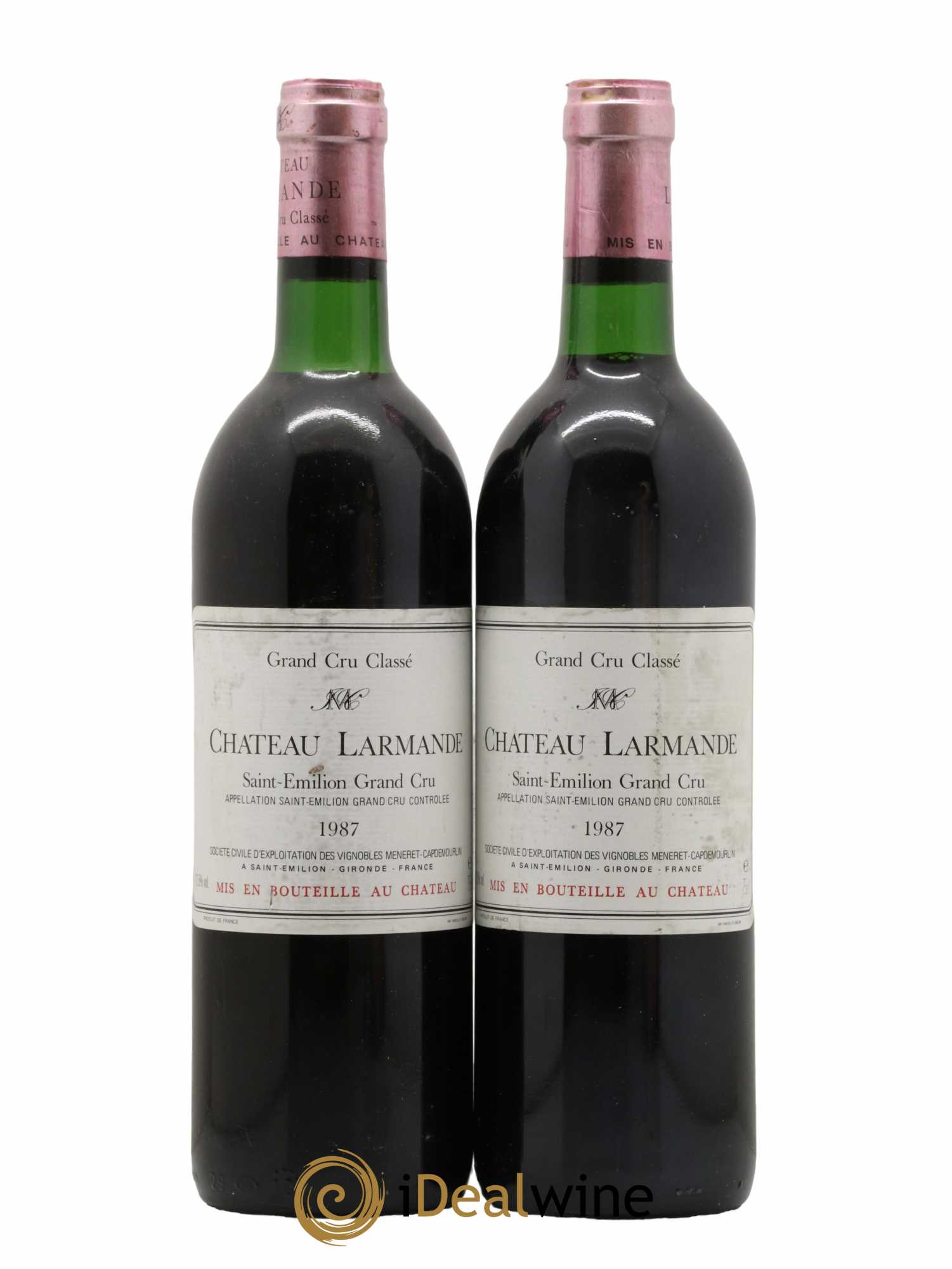 Château Larmande Grand Cru Classé 1987 - Lot de 2 bouteilles - 0