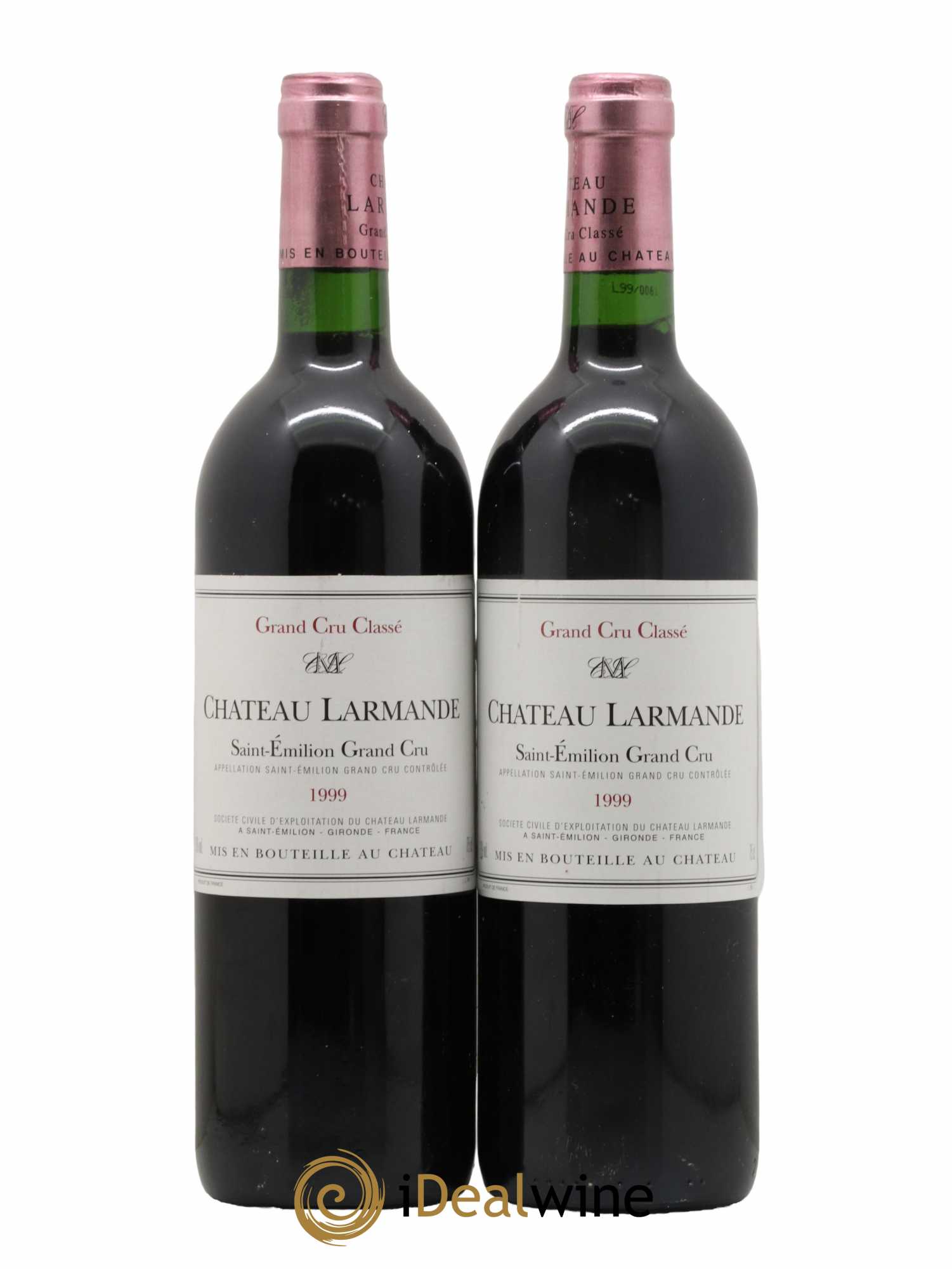 Château Larmande Grand Cru Classé 1999 - Lot de 2 bouteilles - 0