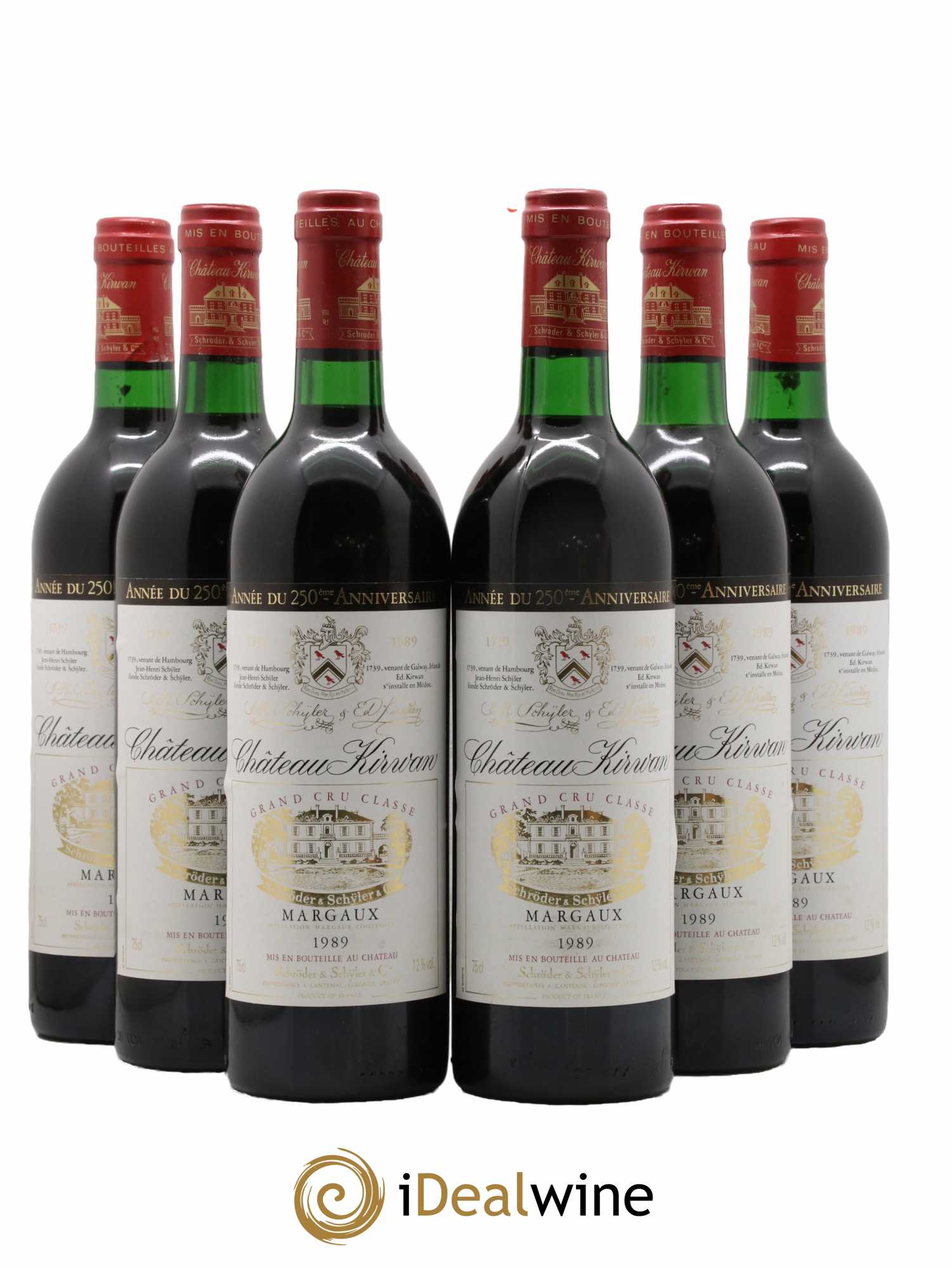 Château Kirwan 3ème Grand Cru Classé 1989 - Lot de 6 bouteilles - 0