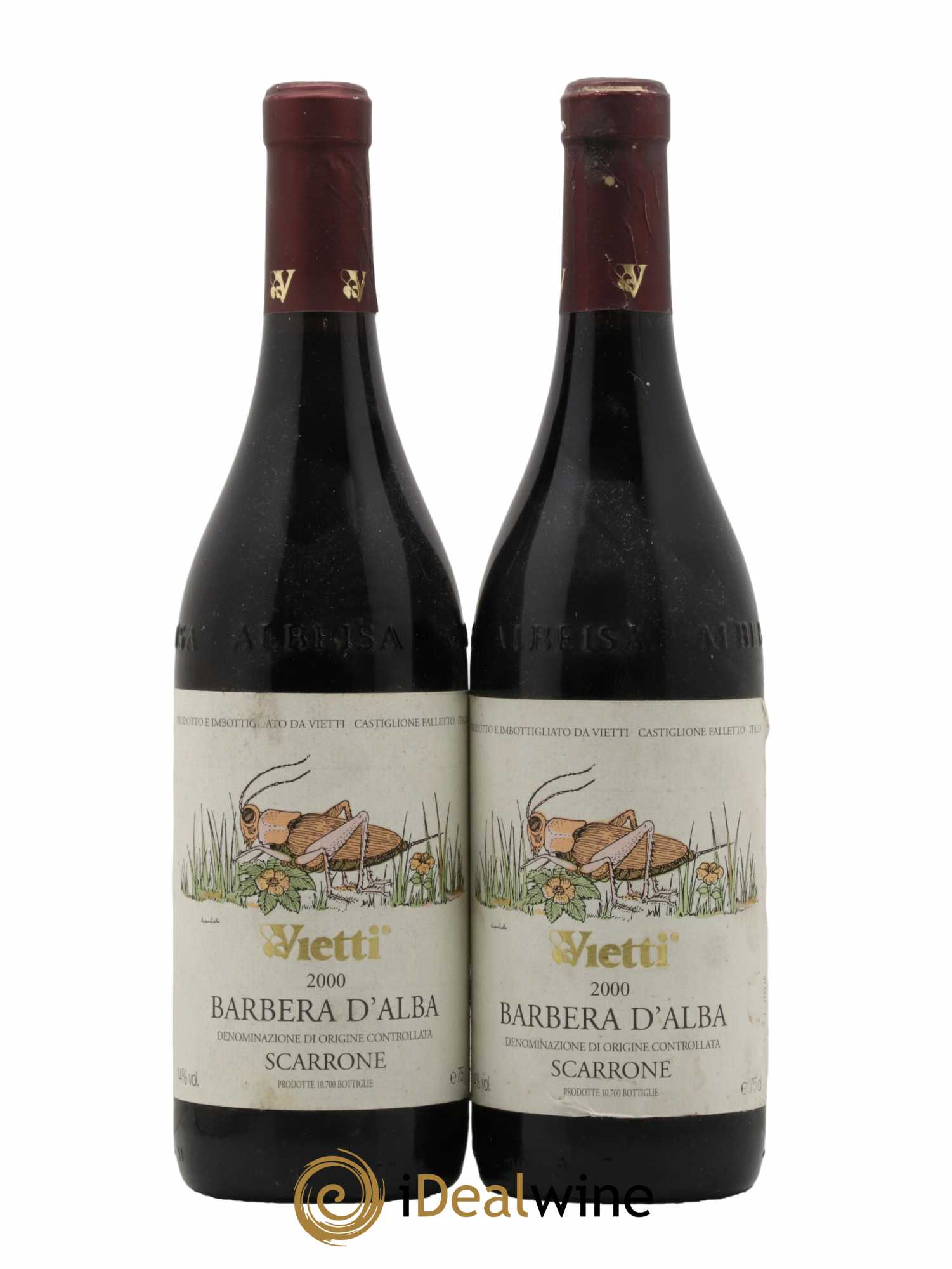 Barbera d'Alba DOC Scarrone Vietti 2000 - Lot de 2 bouteilles - 0