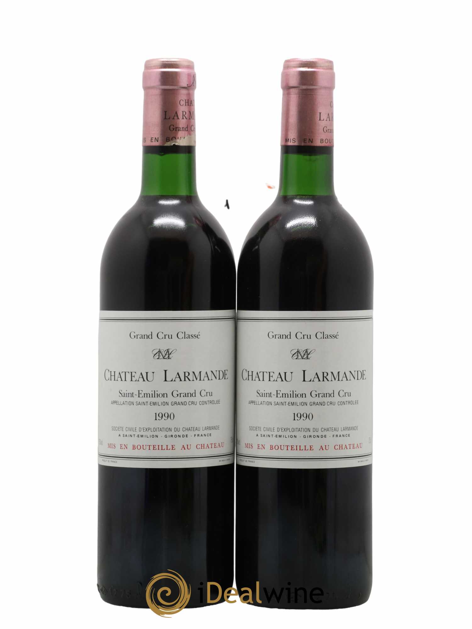 Château Larmande Grand Cru Classé 1990 - Lot de 2 bouteilles - 0