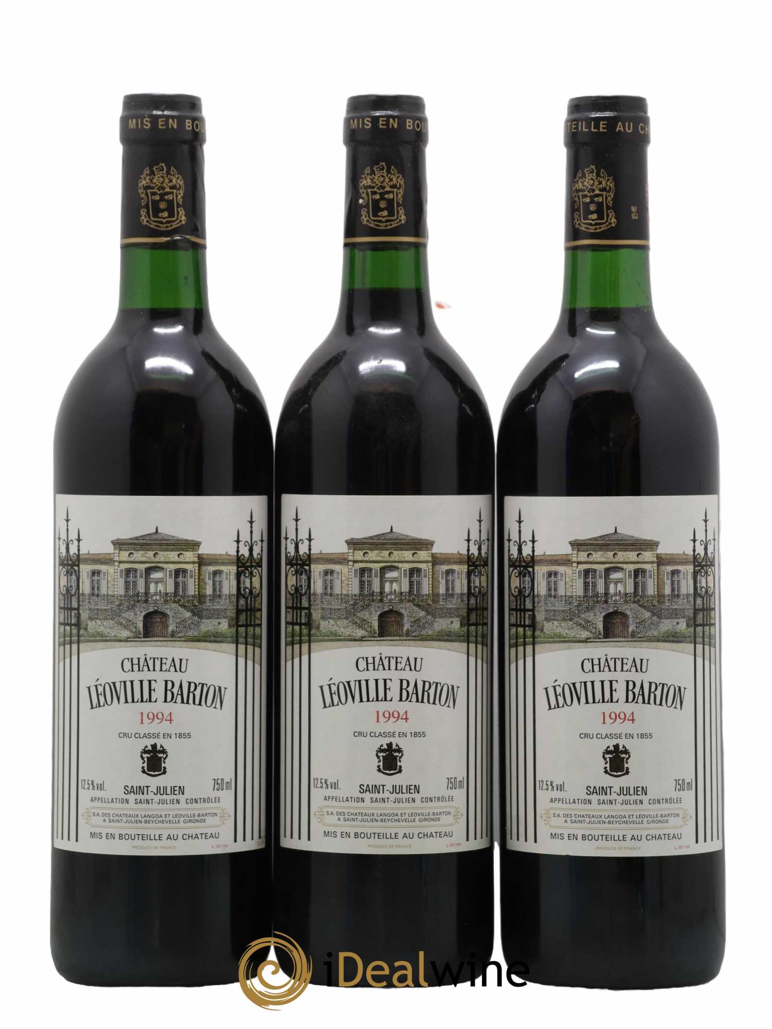 Château Léoville Barton 2ème Grand Cru Classé 1994 - Lot de 3 bouteilles - 0