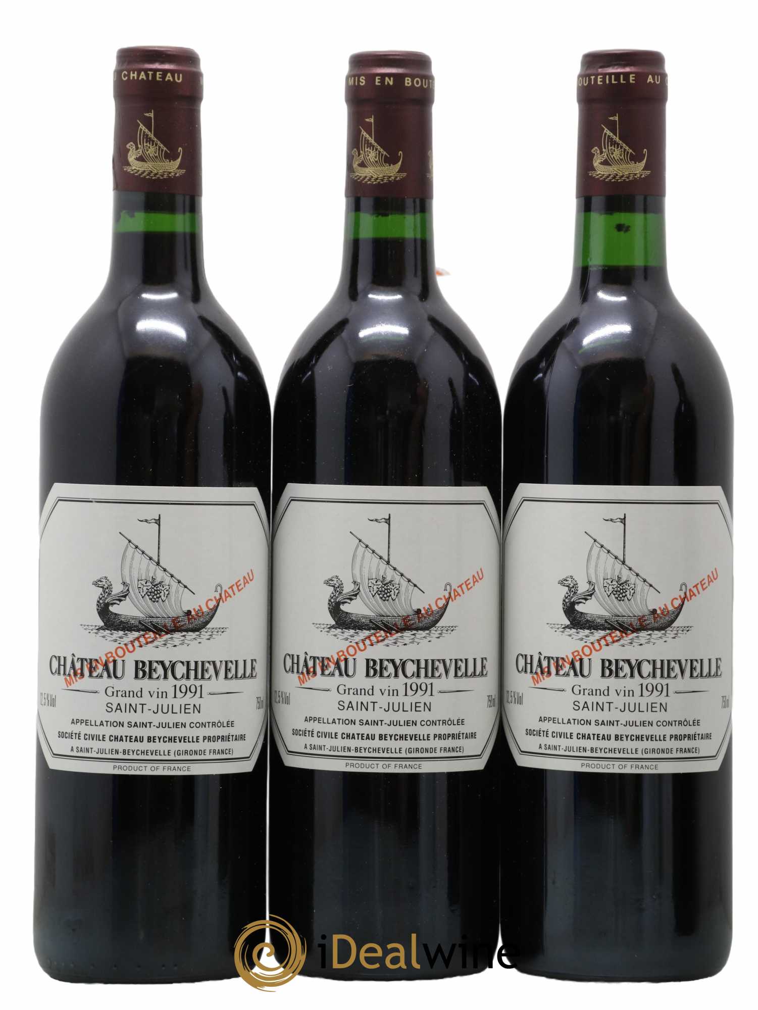 Château Beychevelle 4ème Grand Cru Classé 1991 - Lot de 12 bouteilles - 1