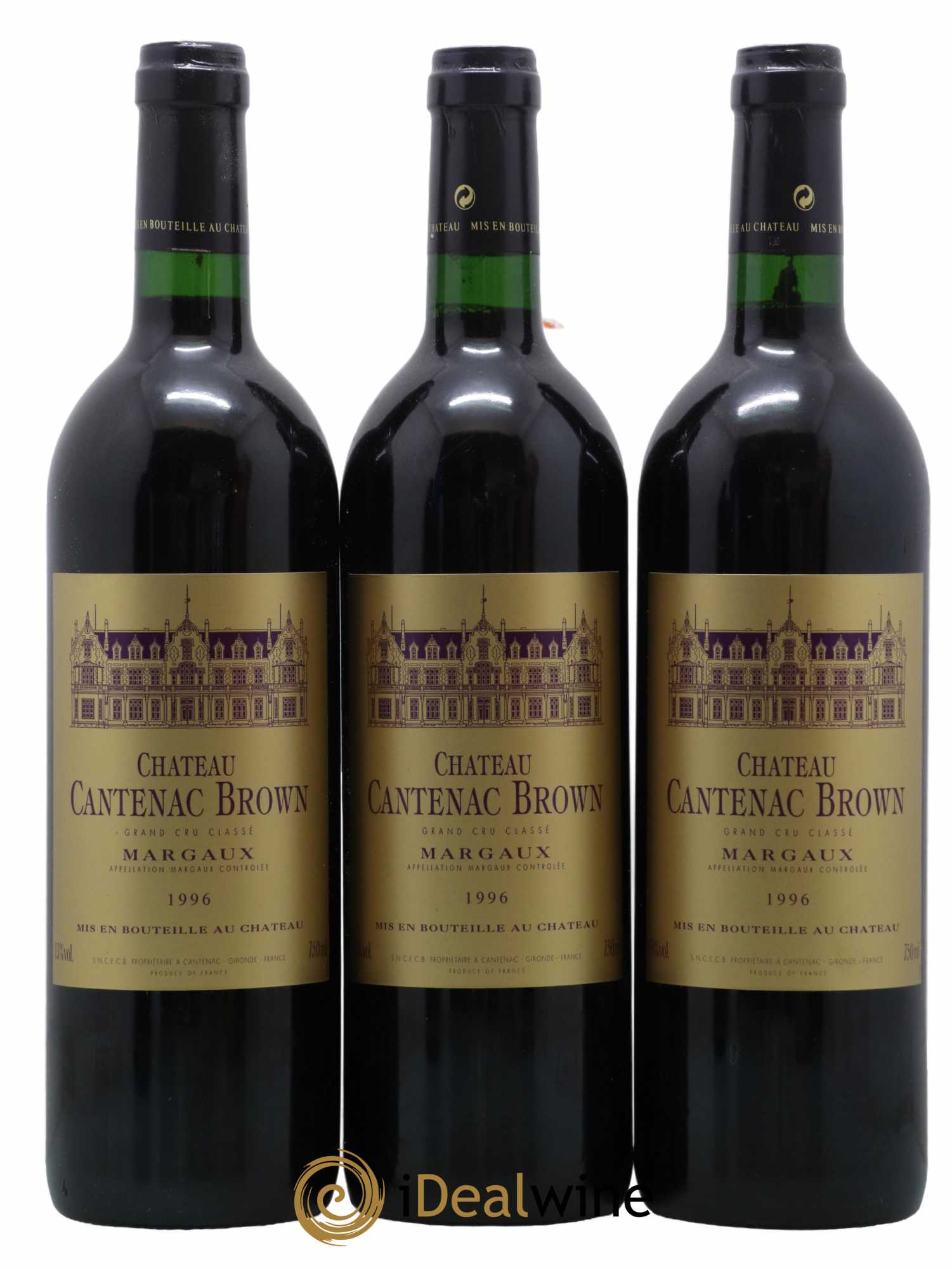 Château Cantenac Brown 3ème Grand Cru Classé 1996 - Lot de 12 bouteilles - 1