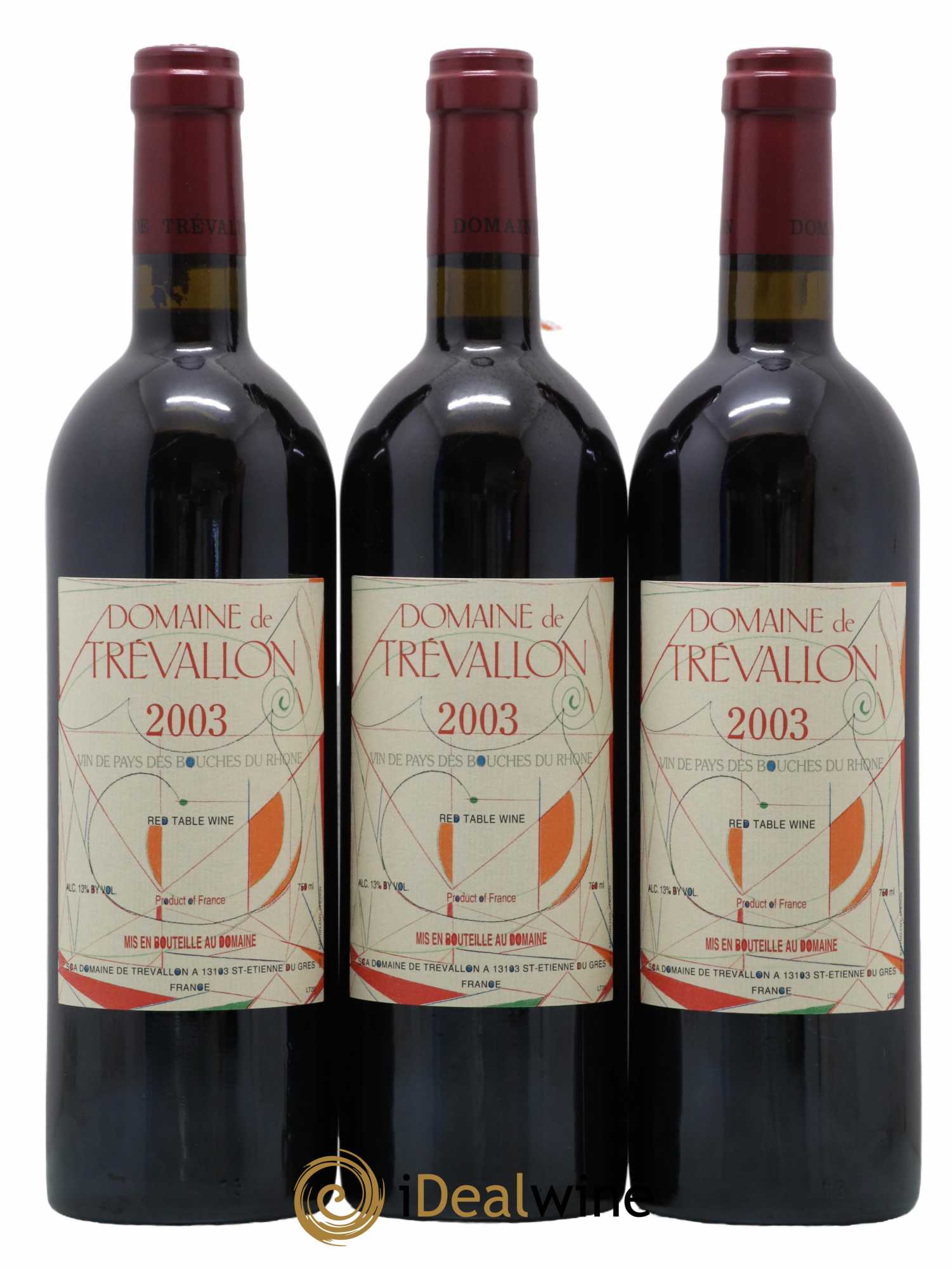 VDP Bouches du Rhône Trévallon (Domaine de) Eloi Dürrbach 2003 - Lot de 12 bouteilles - 4