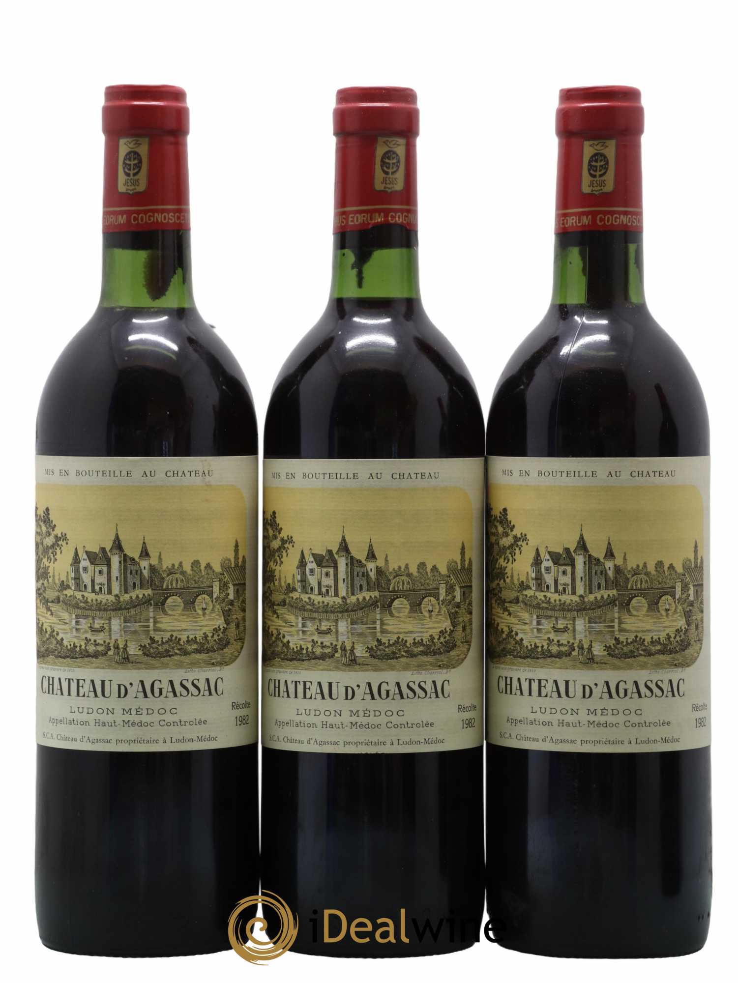 Château d' Agassac Cru Bourgeois 1982 - Lot de 12 bouteilles - 1