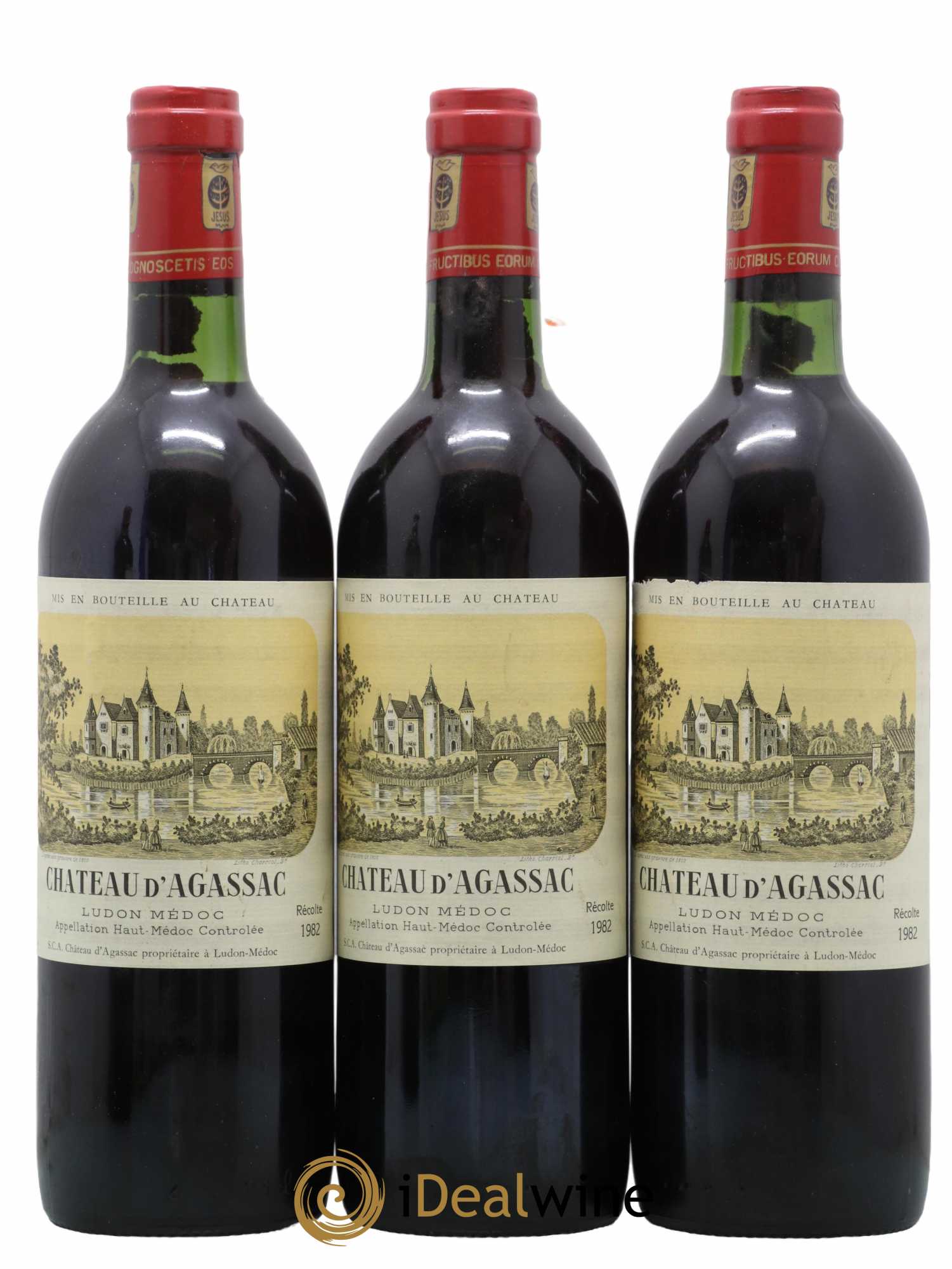 Château d' Agassac Cru Bourgeois 1982 - Lot de 12 bouteilles - 1