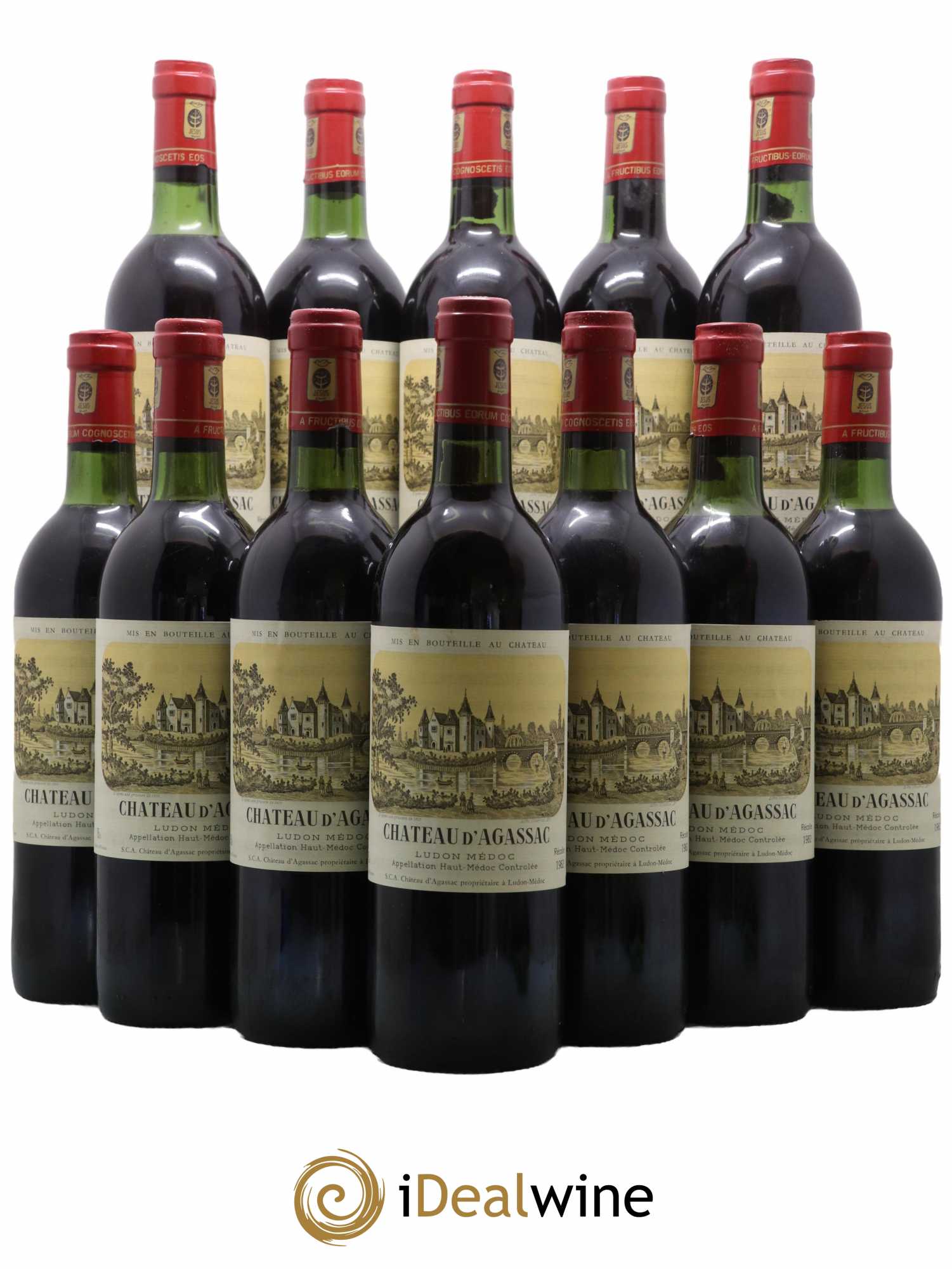 Château d' Agassac Cru Bourgeois 1982 - Lot de 12 bouteilles - 0