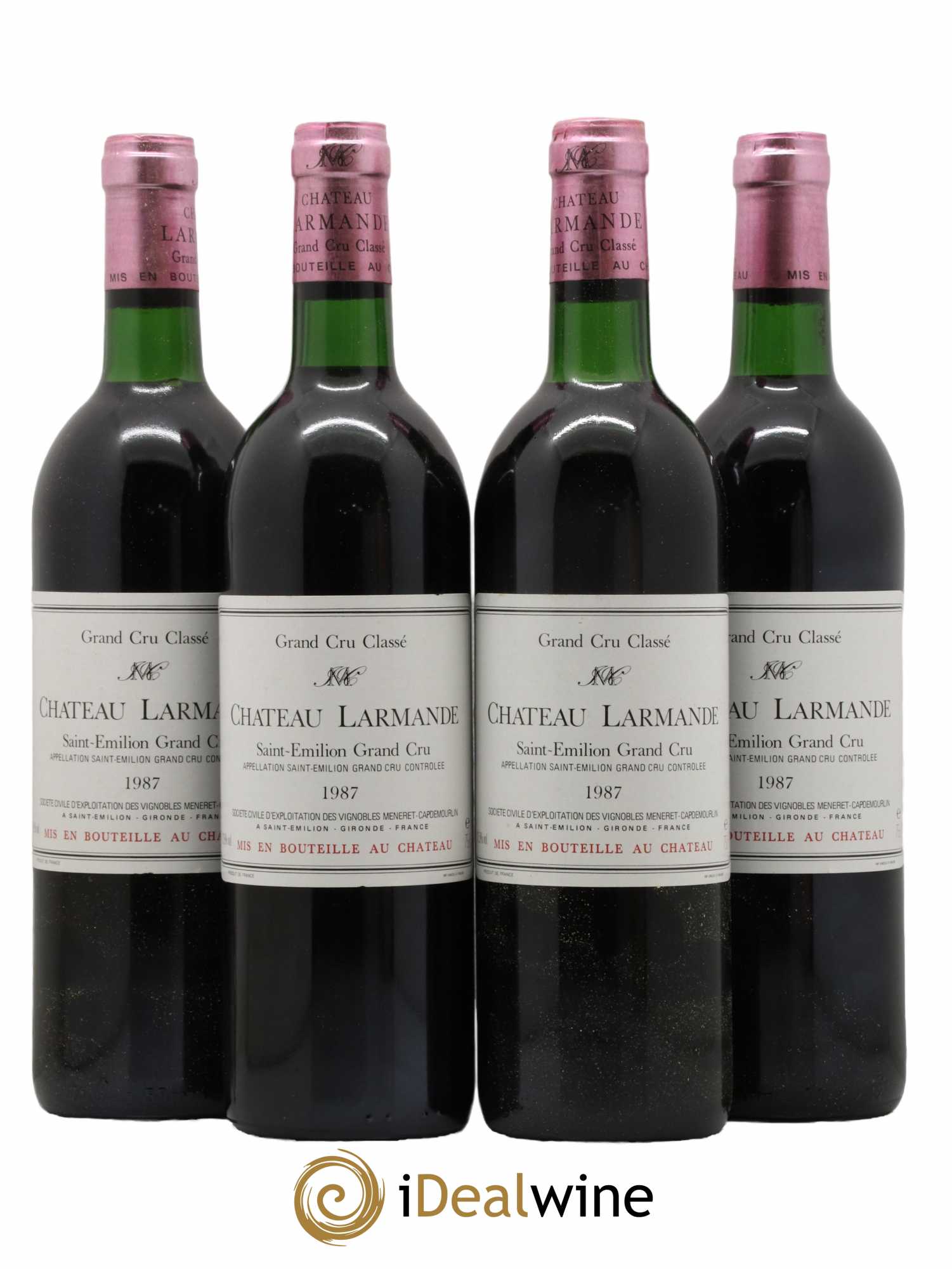 Château Larmande Grand Cru Classé 1987 - Lot de 4 bouteilles - 0