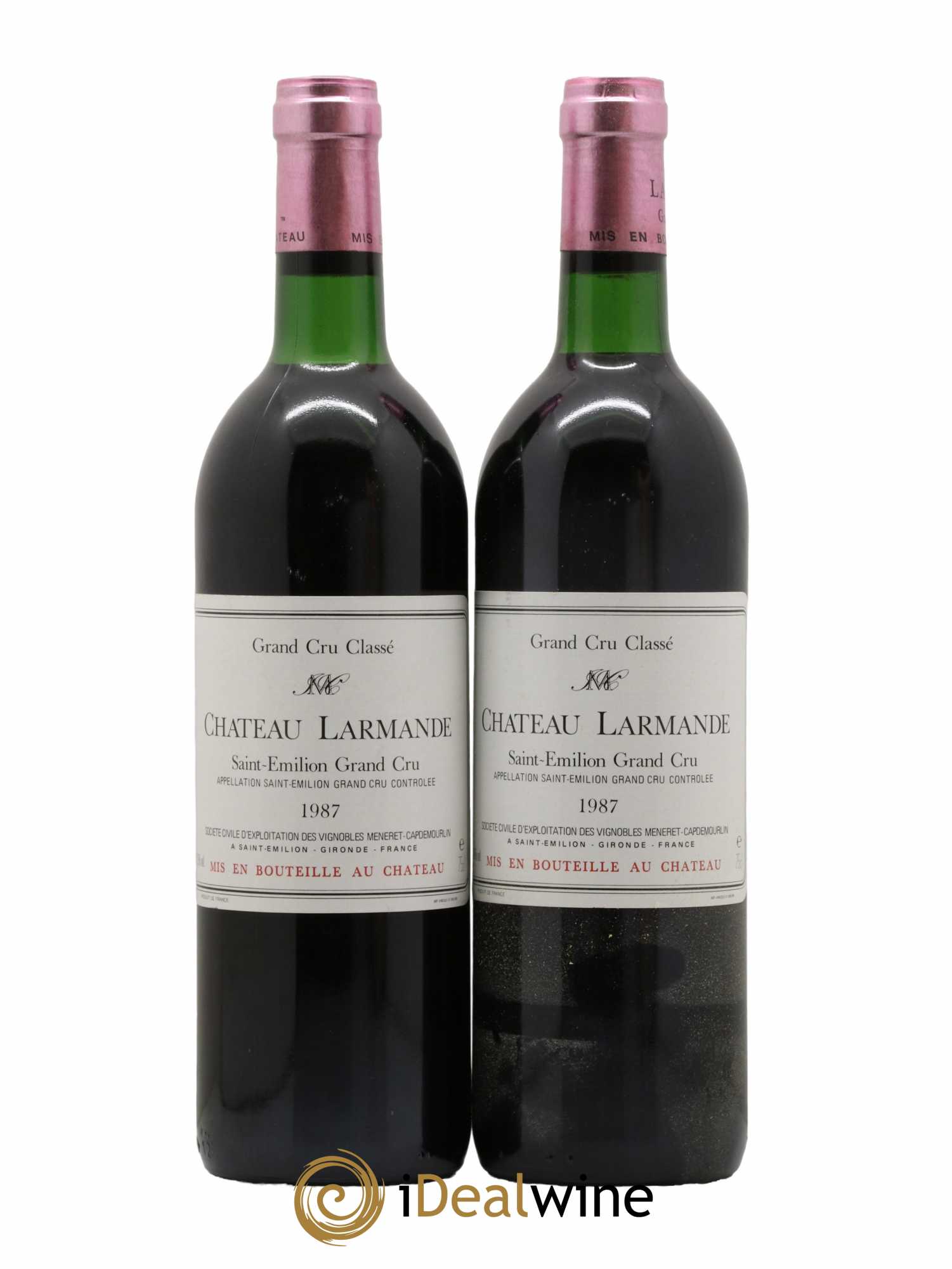 Château Larmande Grand Cru Classé 1987 - Lot de 2 bouteilles - 0