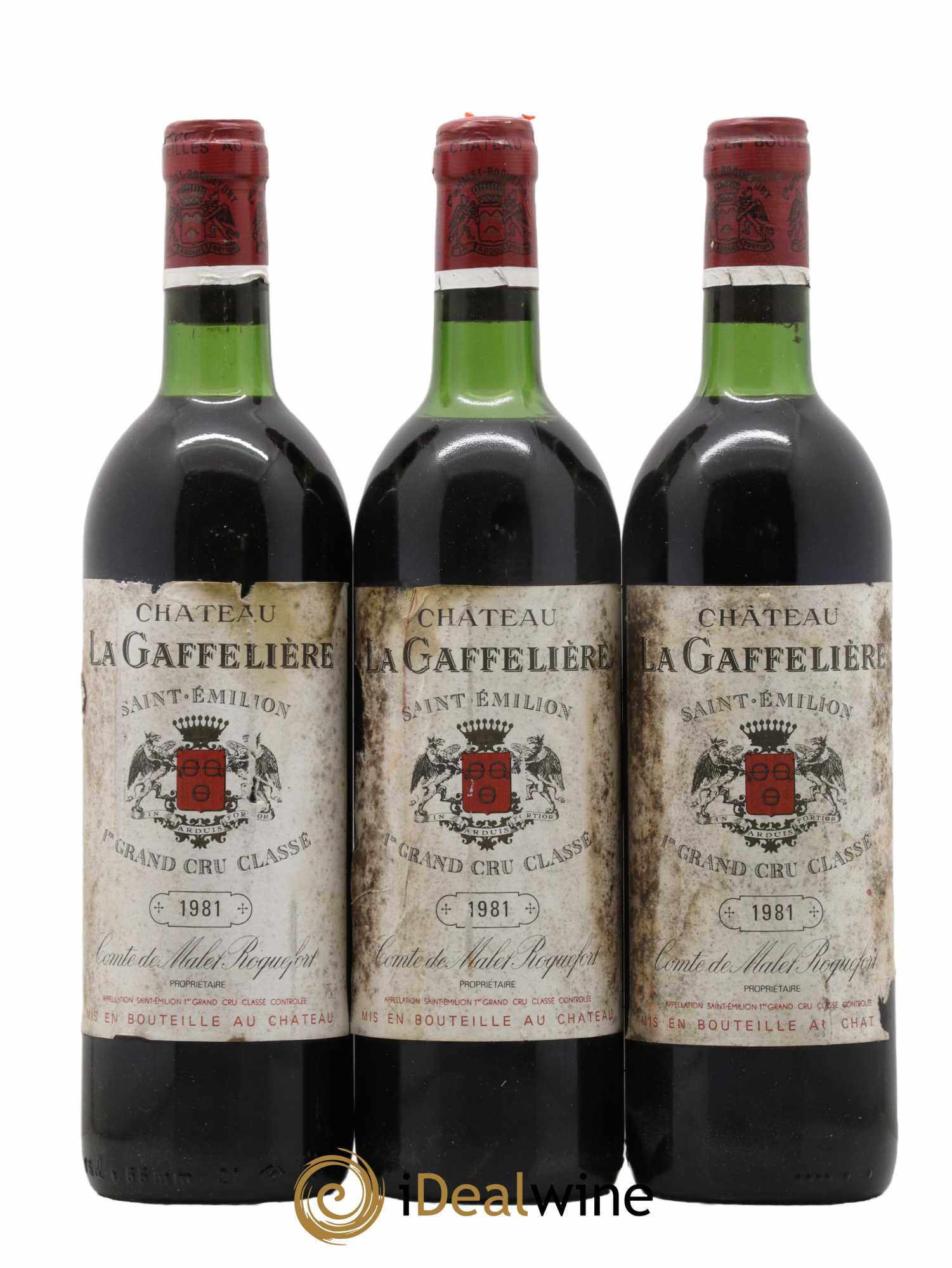 Château la Gaffelière 1er Grand Cru Classé B 1981 - Lot de 3 bouteilles - 0