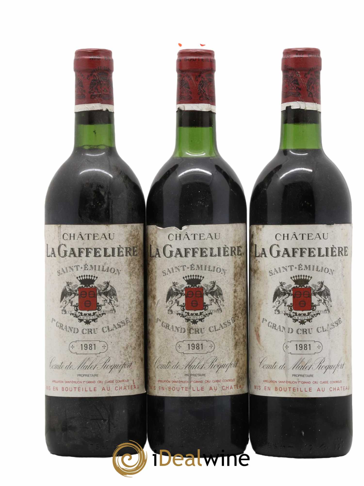 Château la Gaffelière 1er Grand Cru Classé B 1981 - Lot de 3 bouteilles - 0