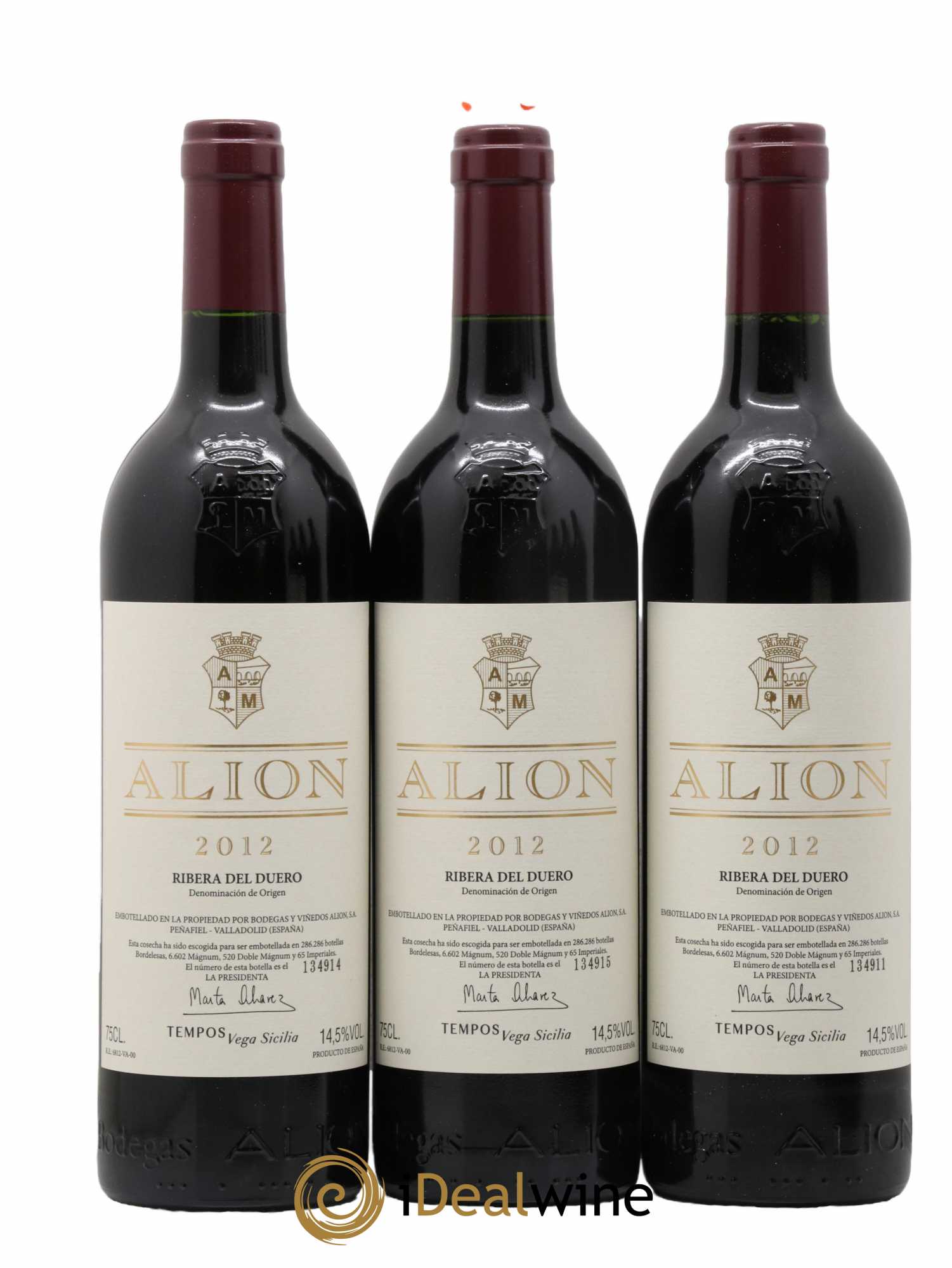 Ribera Del Duero DO Vega Sicilia Alion Famille Alvarez 2012 - Lot de 6 bouteilles - 2