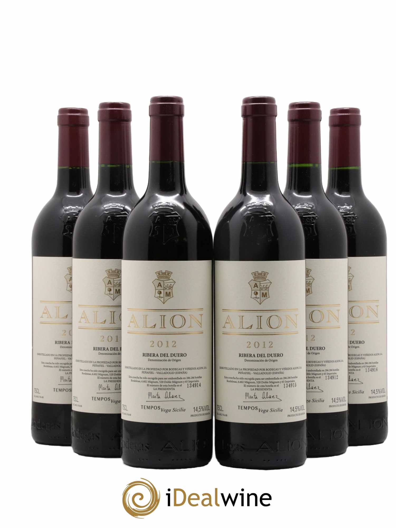 Ribera Del Duero DO Vega Sicilia Alion Famille Alvarez 2012 - Lot de 6 bouteilles - 0