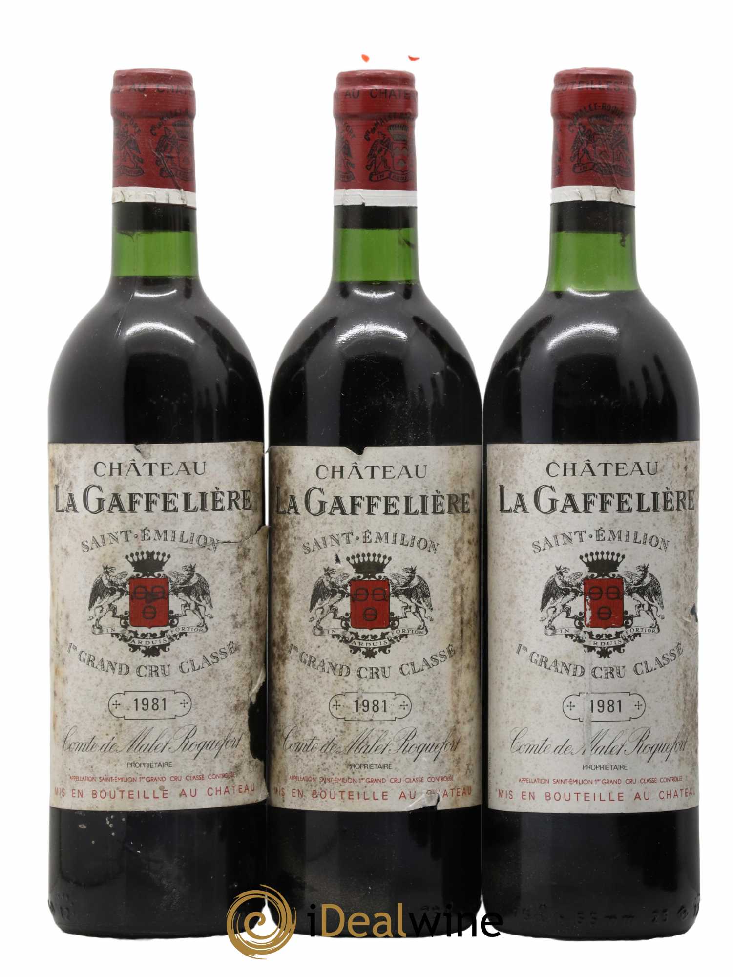 Château la Gaffelière 1er Grand Cru Classé B 1981 - Lot de 3 bouteilles - 0