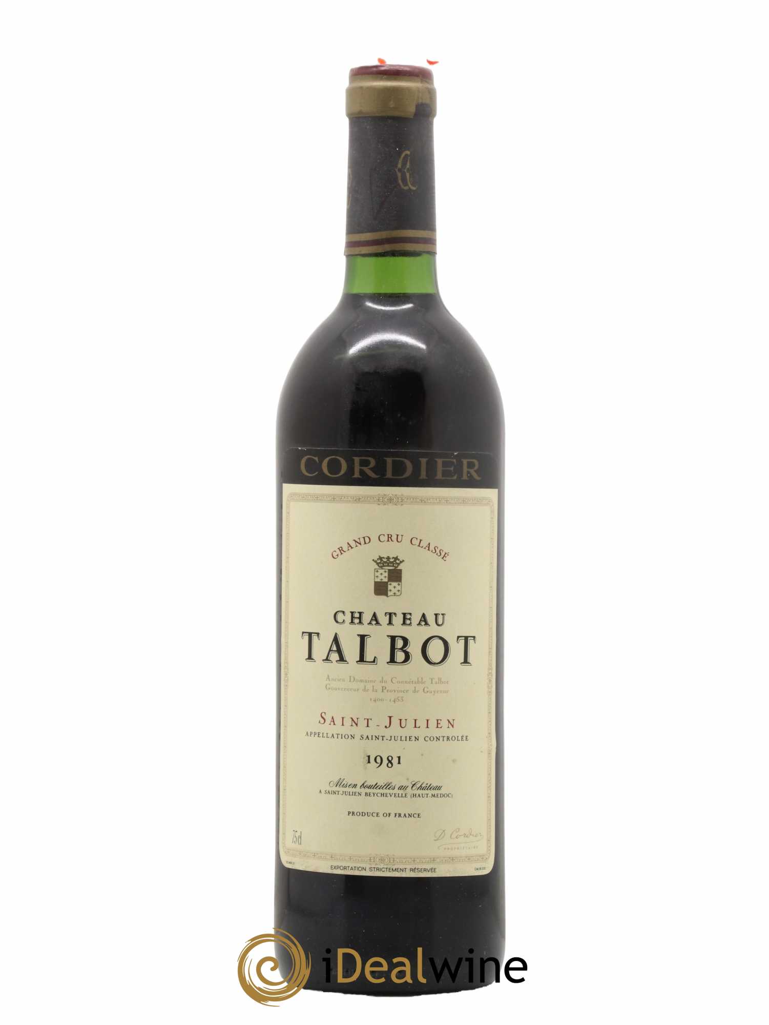 Château Talbot 4ème Grand Cru Classé 1981 - Lot de 1 bouteille - 0
