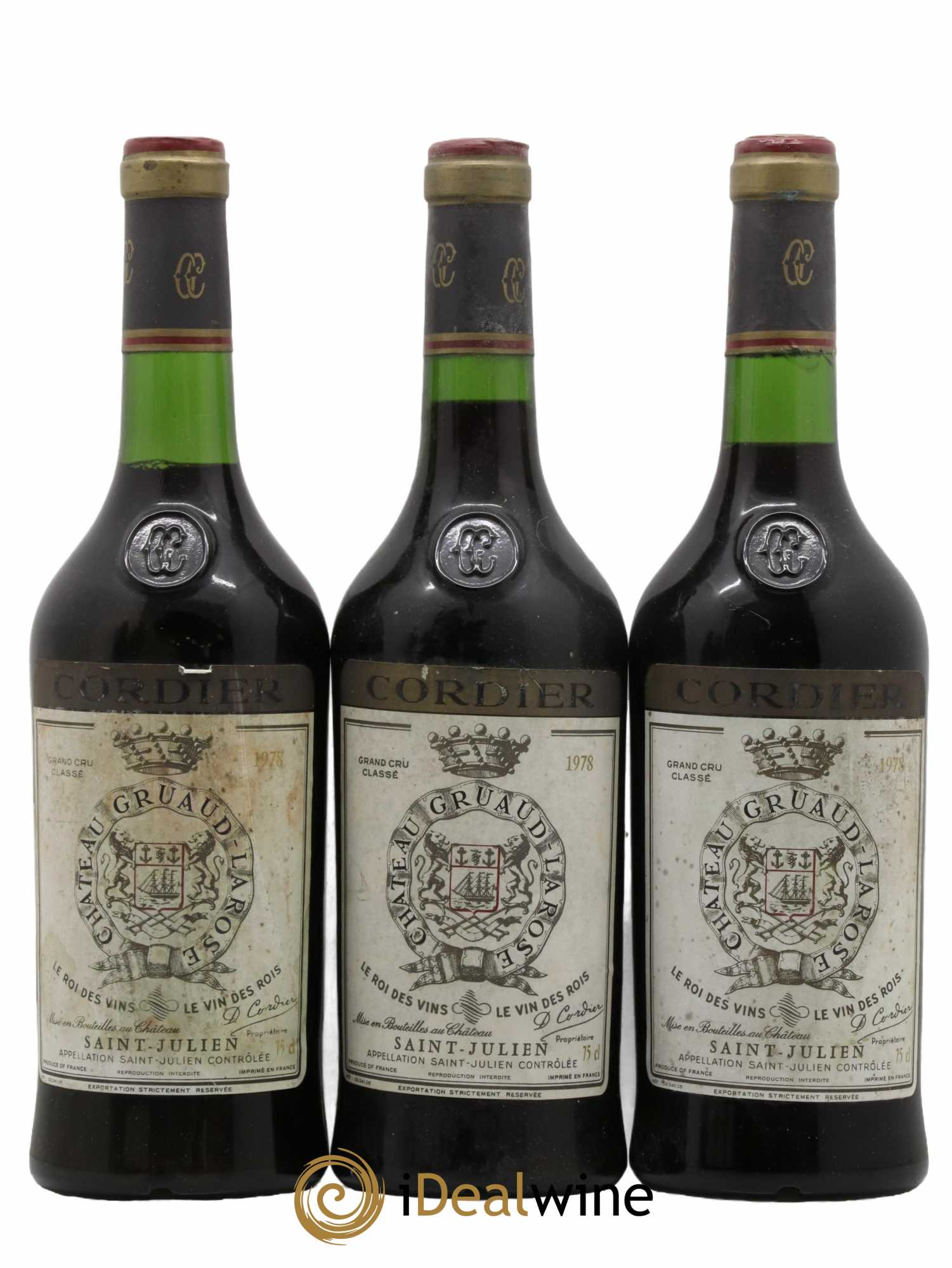 Château Gruaud Larose 2ème Grand Cru Classé 1978 - Lot de 3 bouteilles - 0