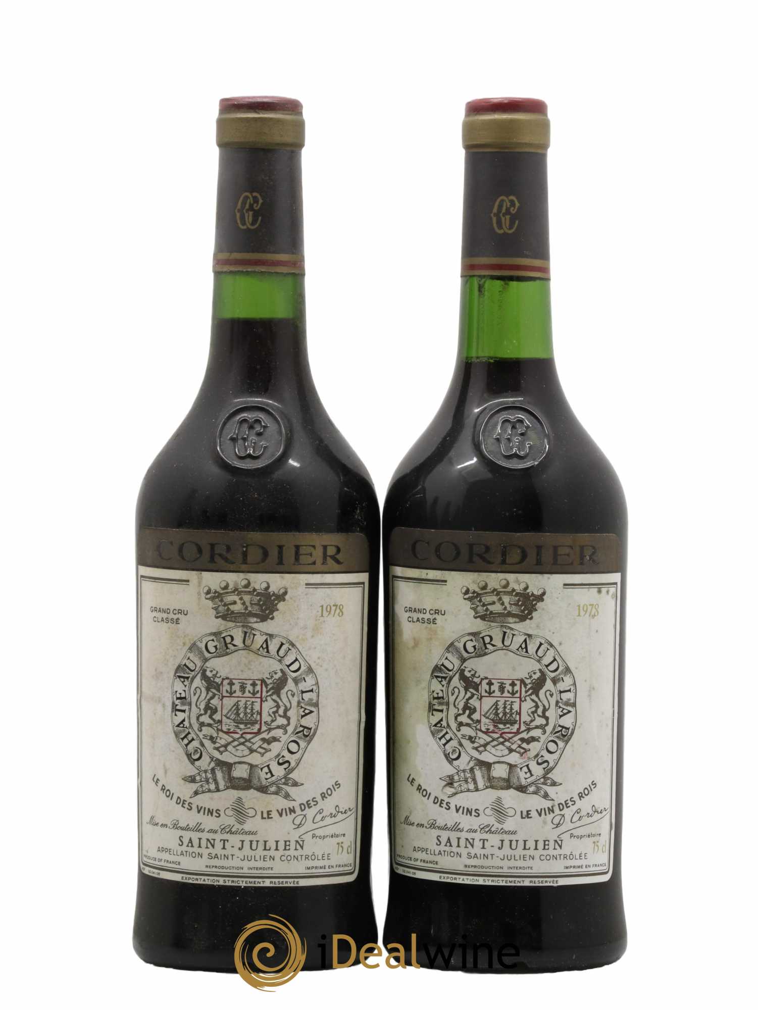 Château Gruaud Larose 2ème Grand Cru Classé 1978 - Lot de 2 bouteilles - 0