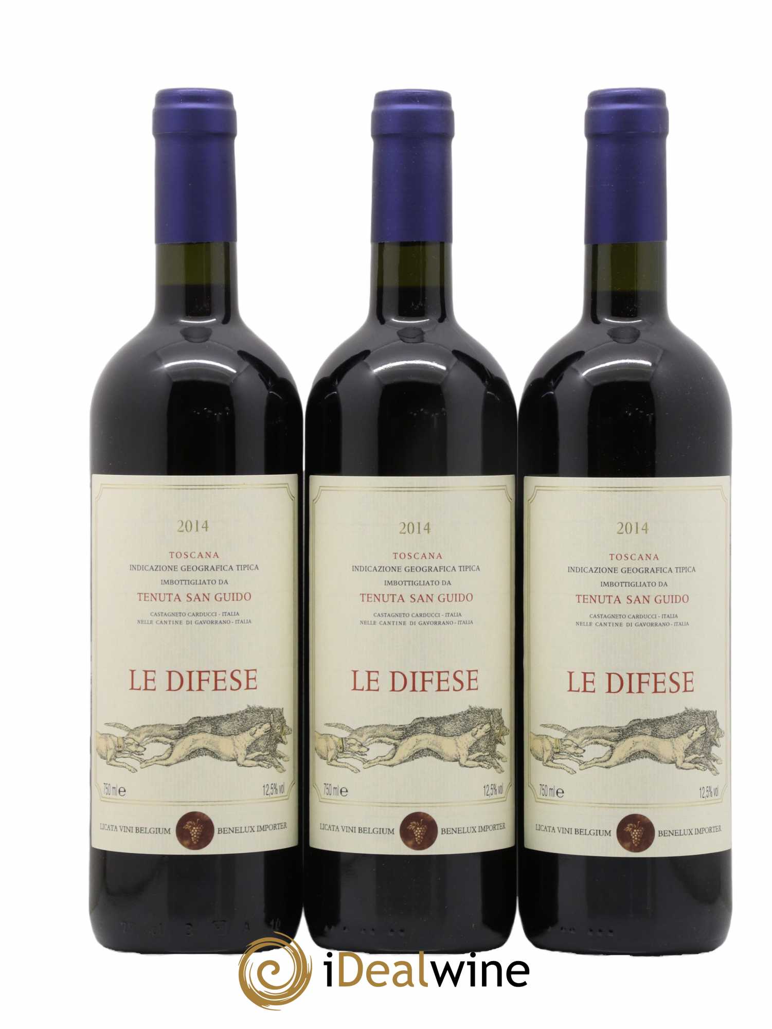 Toscana IGT Le Difese Tenuta San Guido 2014 - Lot de 3 bouteilles - 0