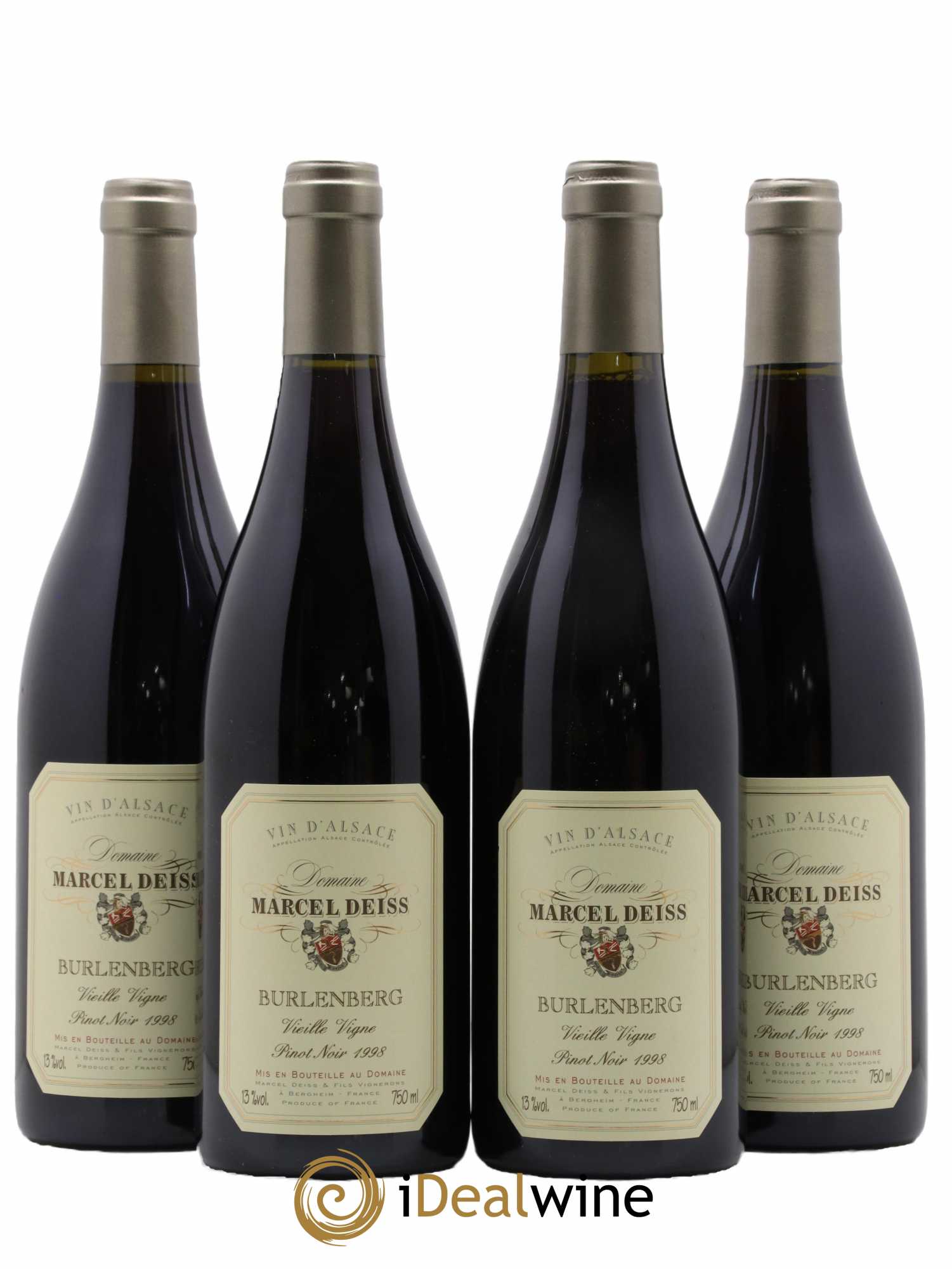 Alsace Burlenberg Marcel Deiss (Domaine) 1998 - Lot de 4 bouteilles - 0