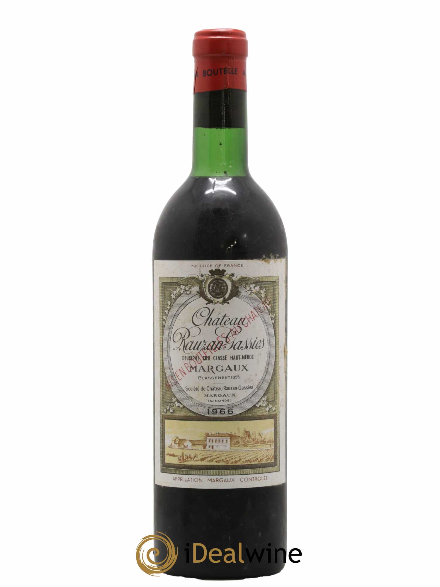 Château Rauzan-Gassies 2ème Grand Cru Classé 1966 - Lot de 1 bouteille - 0