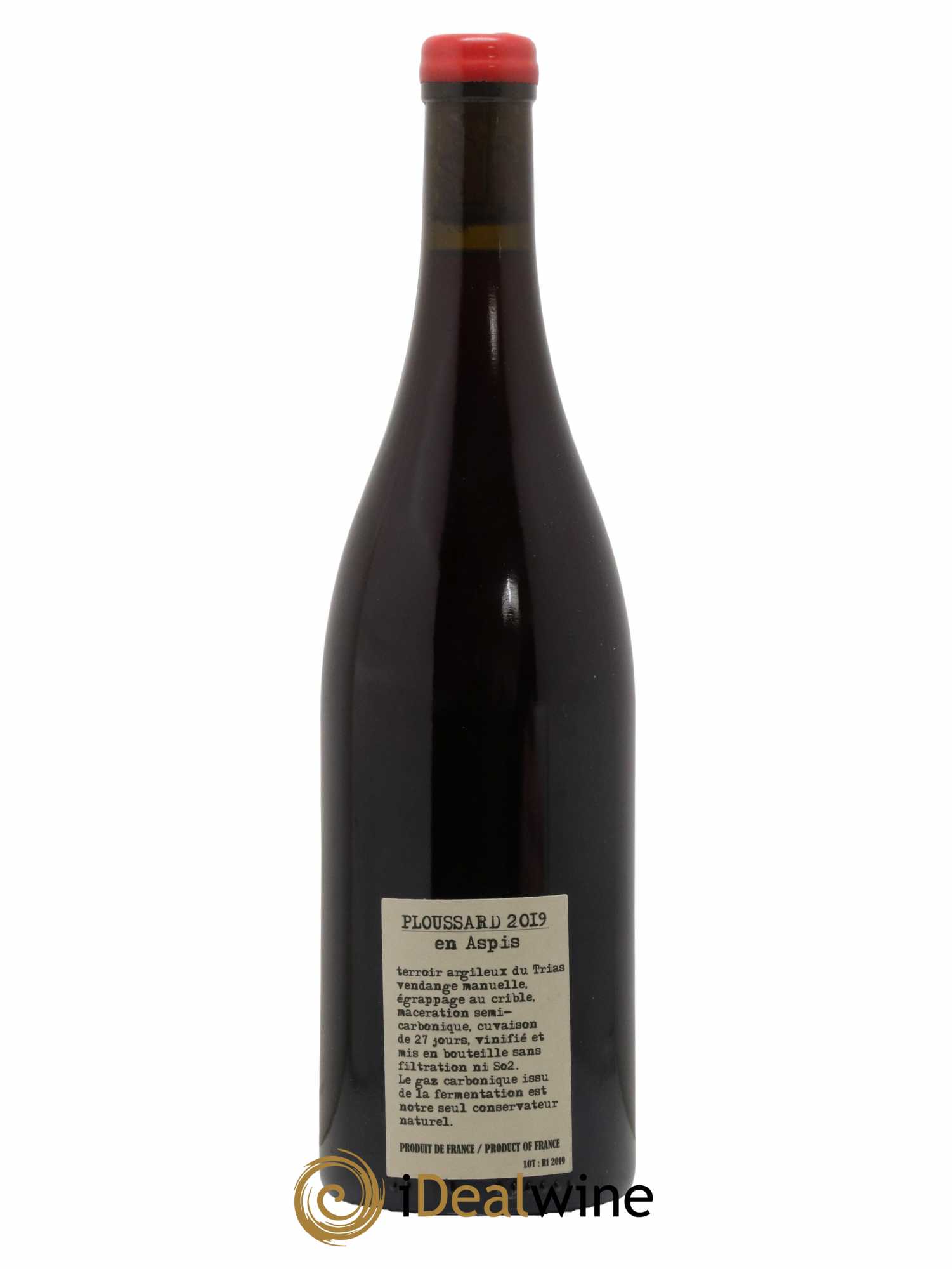 Arbois-Pupillin Ploussard En Aspis Adeline Houillon & Renaud Bruyère 2019 - Lot de 1 bouteille - 1