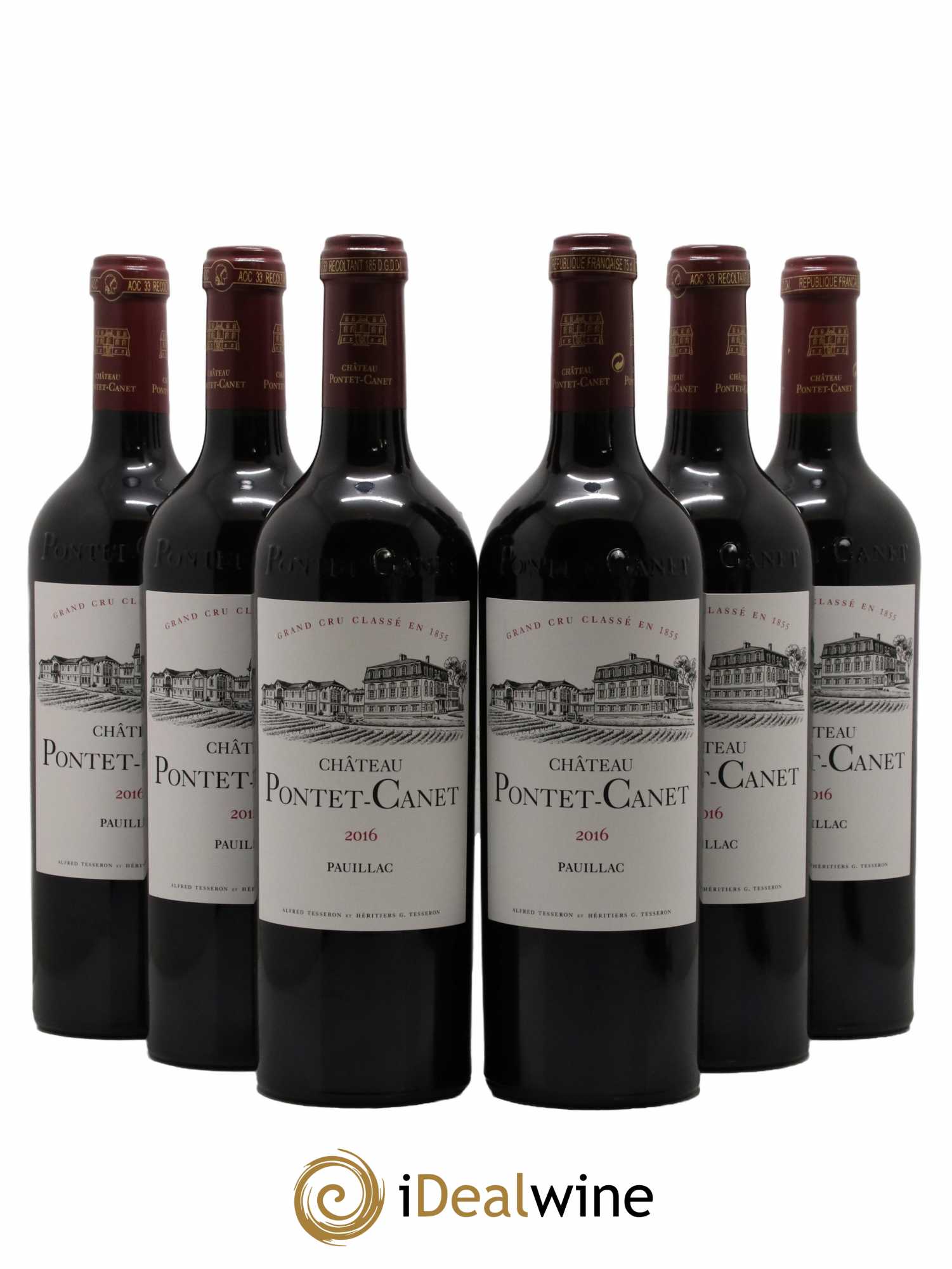 Château Pontet Canet 5ème Grand Cru Classé 2016 - Lot de 6 bouteilles - 0