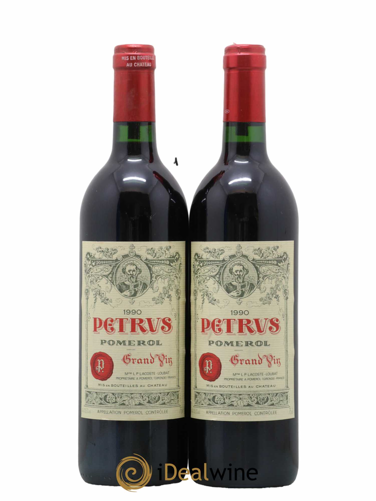 Petrus 1990 - Lot de 2 bouteilles - 0