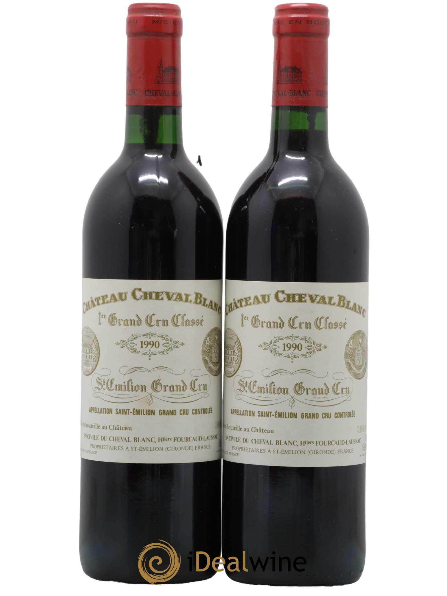 Château Cheval Blanc 1er Grand Cru Classé A 1990 - Lot de 2 bouteilles - 0