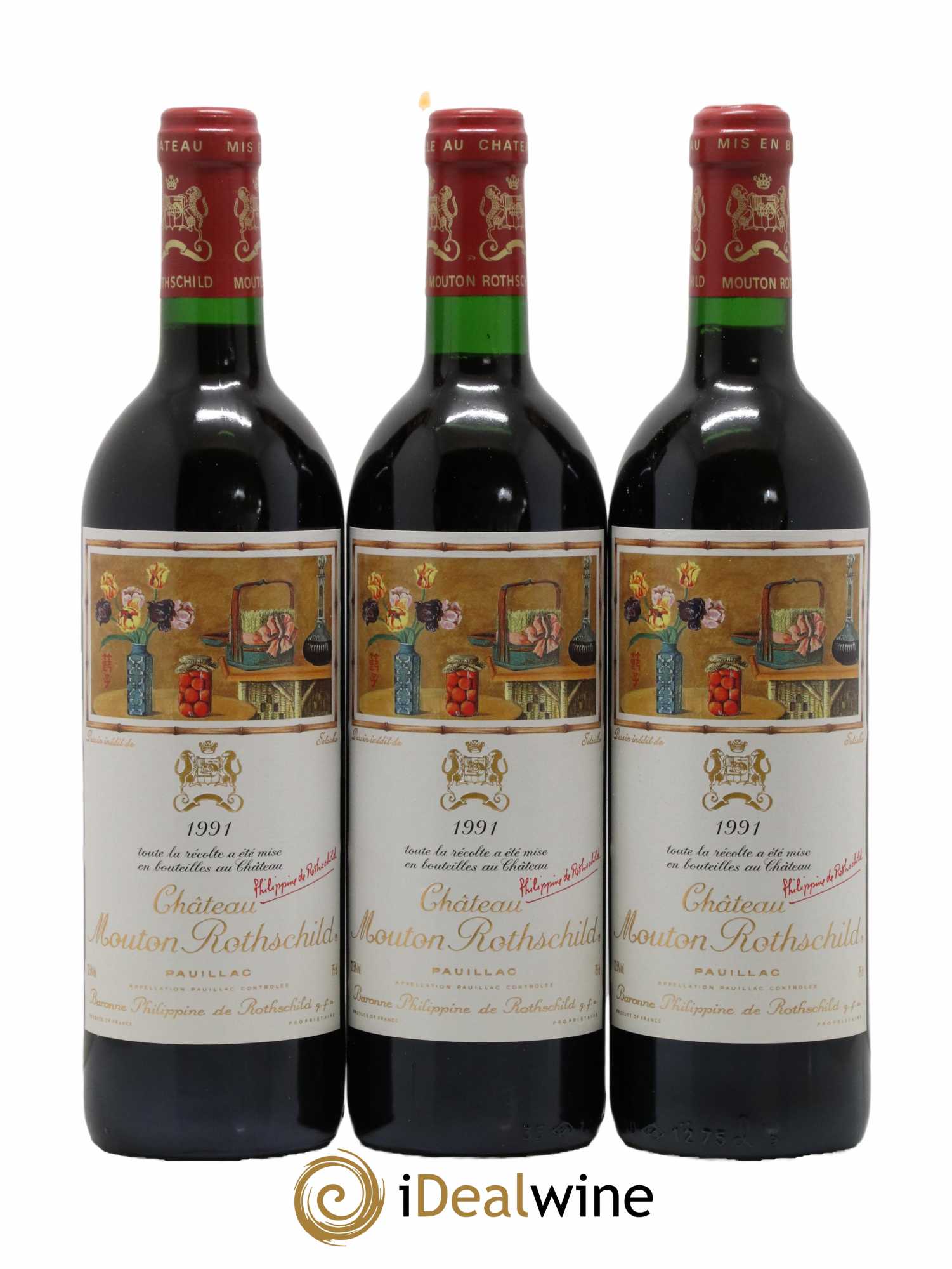 Château Mouton Rothschild 1er Grand Cru Classé 1991 - Lot de 12 bouteilles - 3