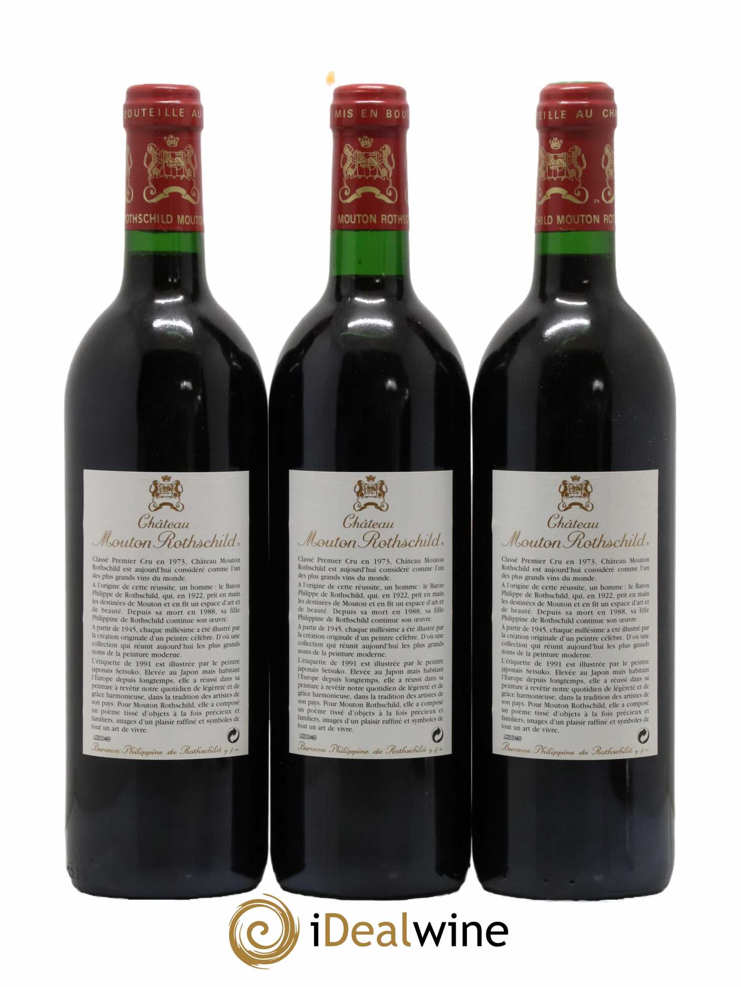 Château Mouton Rothschild 1er Grand Cru Classé 1991 - Lot de 12 bouteilles - 4