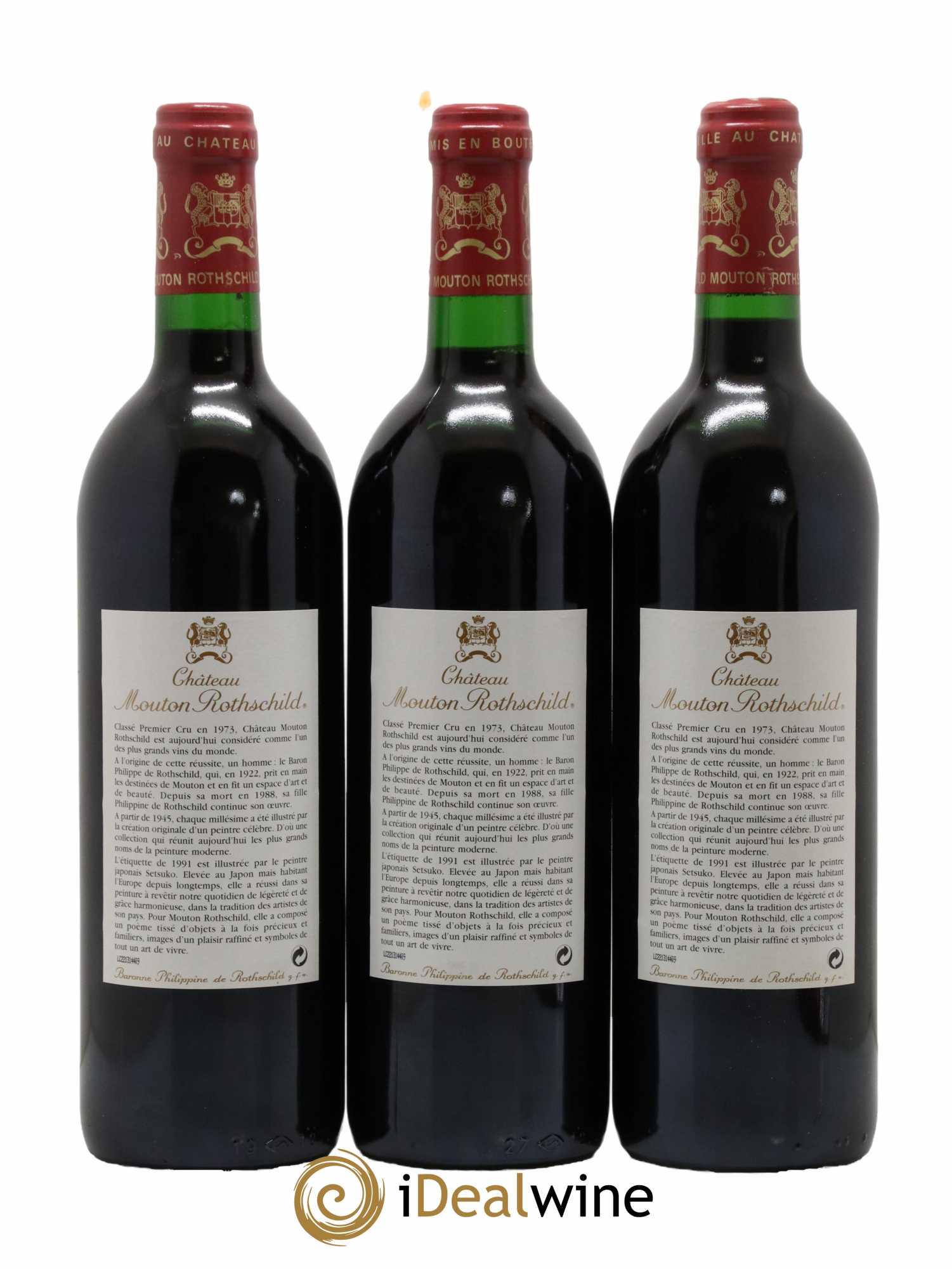 Château Mouton Rothschild 1er Grand Cru Classé 1991 - Lot de 12 bouteilles - 8