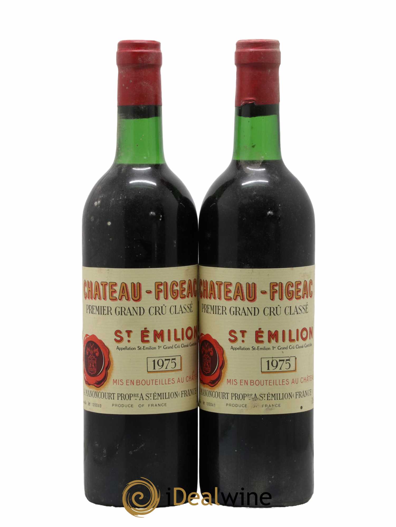 Château Figeac 1er Grand Cru Classé A 1975 - Lot de 2 bouteilles - 0