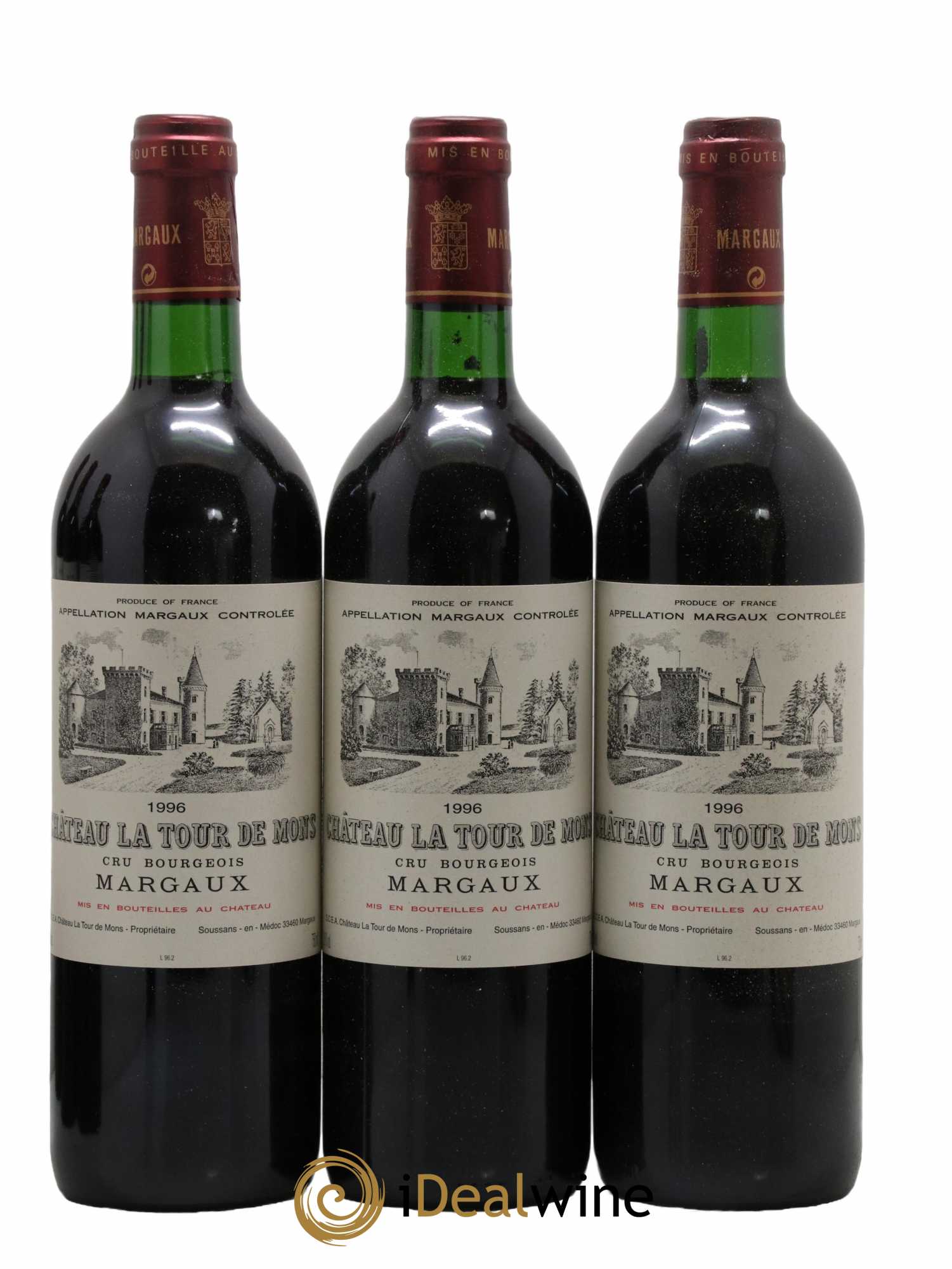 Château la Tour de Mons Cru Bourgeois 1996 - Lot de 12 bouteilles - 2