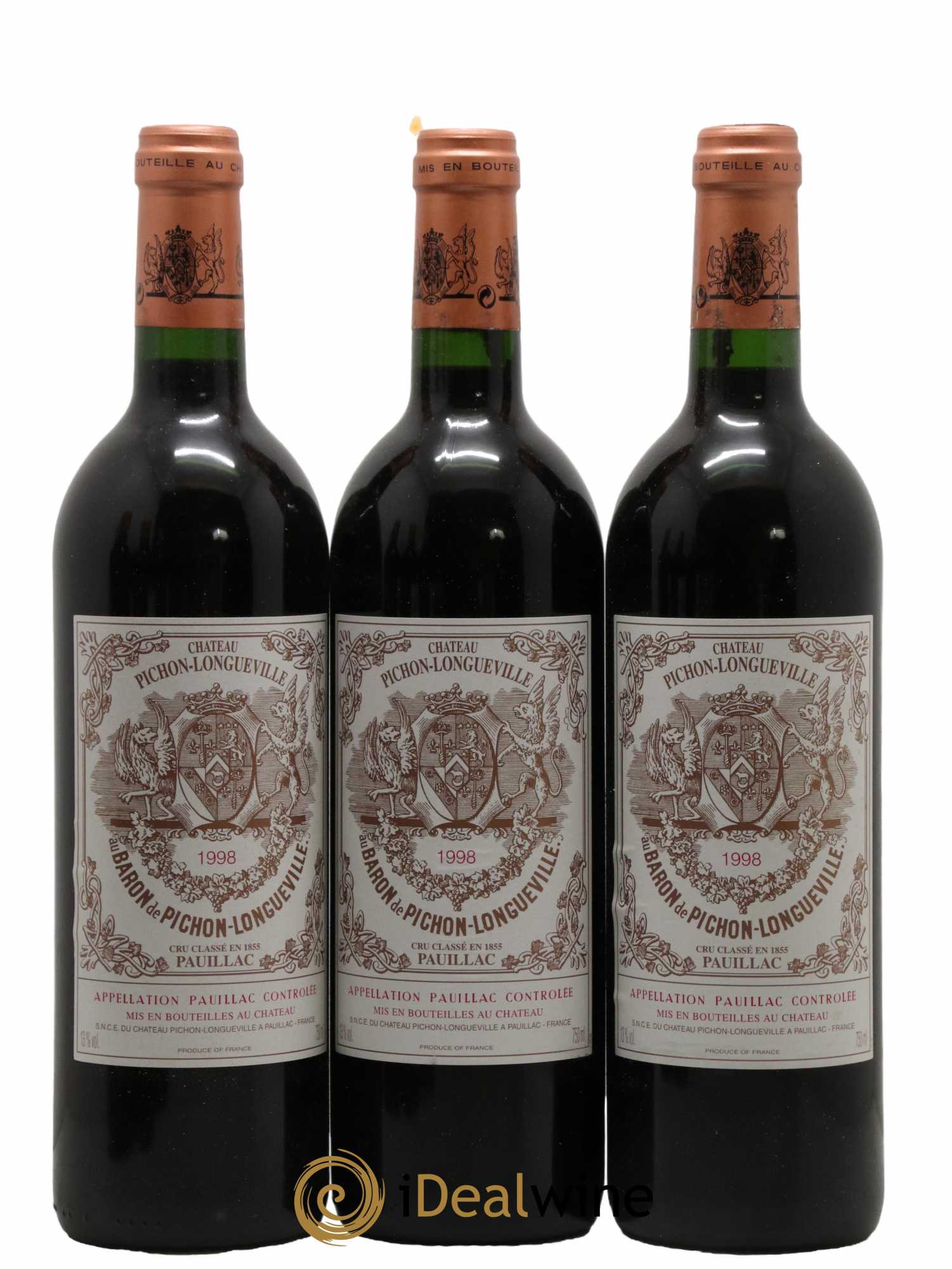 Pichon Longueville Baron 2ème Grand Cru Classé 1998 - Lotto di 6 bottiglie - 1