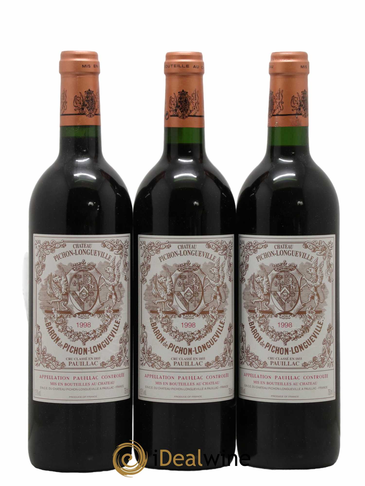 Pichon Longueville Baron 2ème Grand Cru Classé 1998 - Lotto di 6 bottiglie - 2