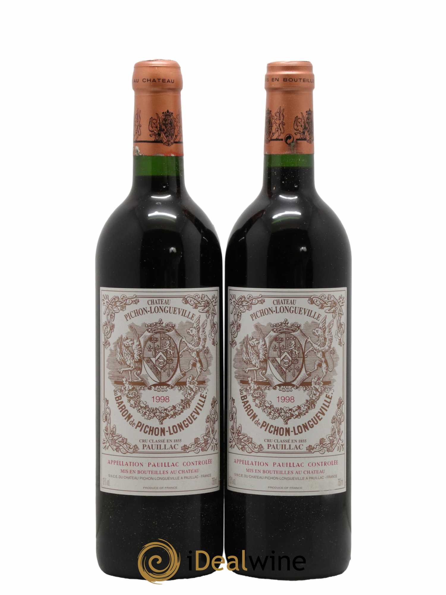 Pichon Longueville Baron 2ème Grand Cru Classé 1998 - Lot de 2 bouteilles - 0