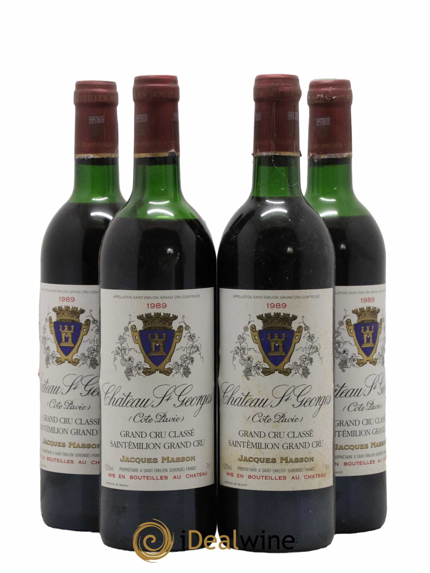 Château Saint-Georges Côte Pavie Grand Cru Classé 1989 - Lot de 4 bouteilles - 0