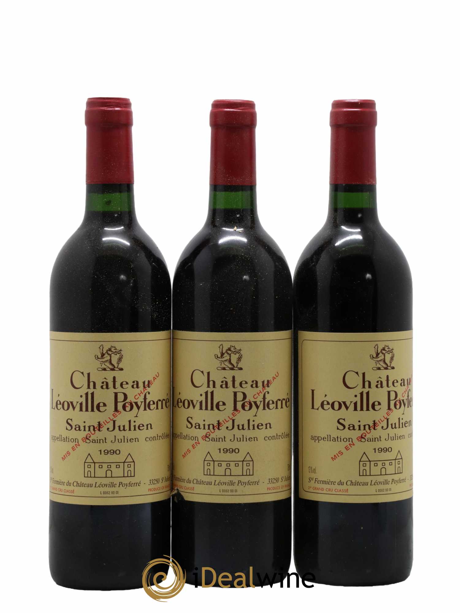 Château Léoville Poyferré 2ème Grand Cru Classé 1990 - Lot de 12 bouteilles - 1