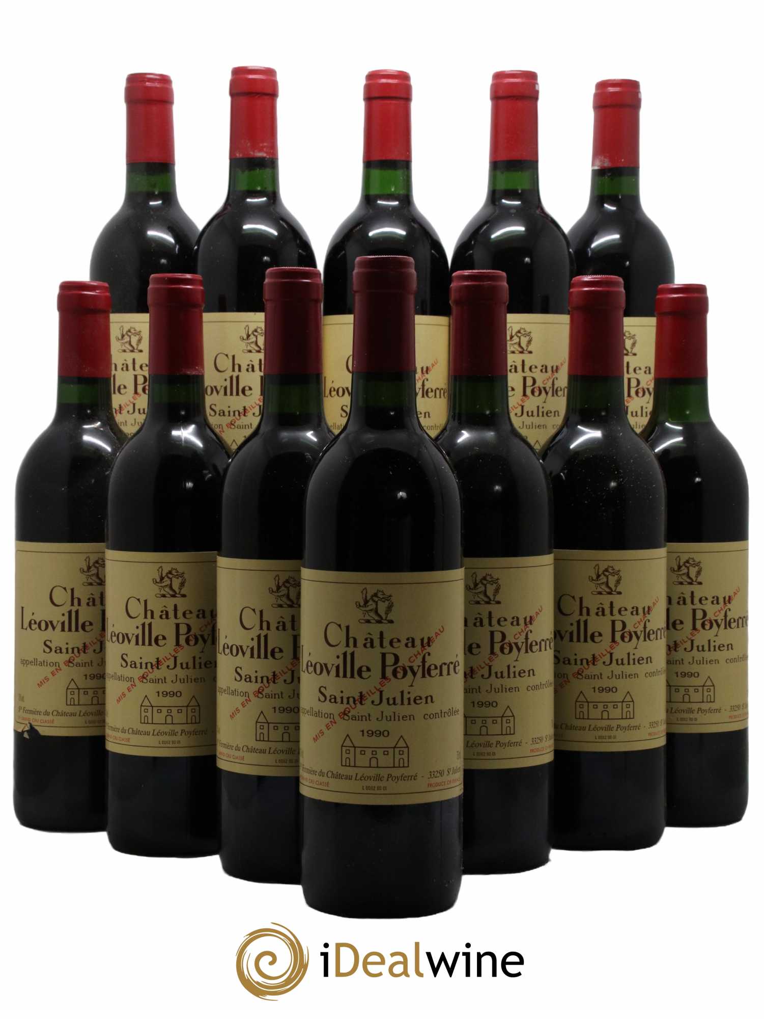 Château Léoville Poyferré 2ème Grand Cru Classé 1990 - Lot de 12 bouteilles - 0