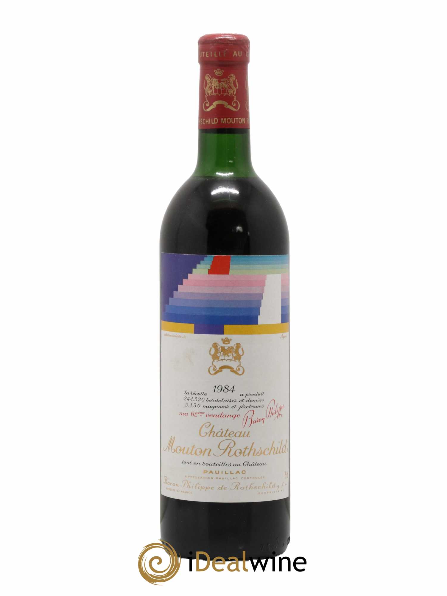 Château Mouton Rothschild 1er Grand Cru Classé 1984 - Lot de 1 bouteille - 0