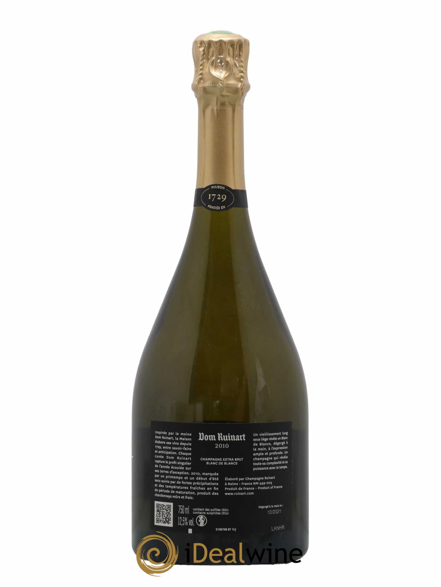 Dom Ruinart Brut Ruinart 2010 - Lot de 1 bouteille - 2